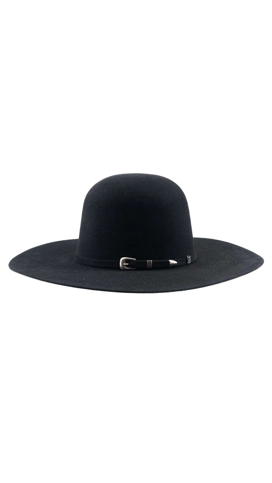 Rock'em 6X Black Beaver Open Crown Felt Cowboy Hat - Image 2