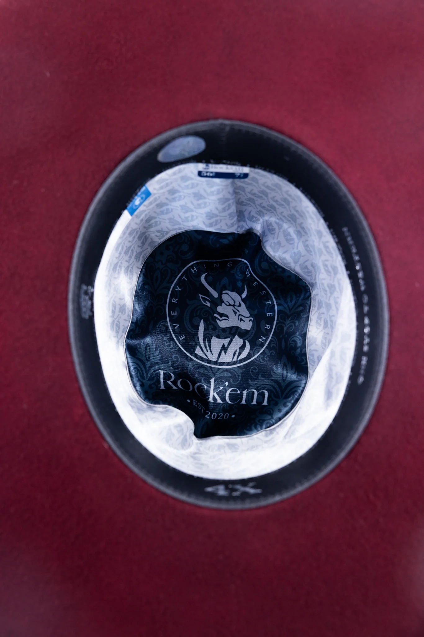 Rock'em 4X Wine Open Crown Felt Cowboy Hat - Image 5