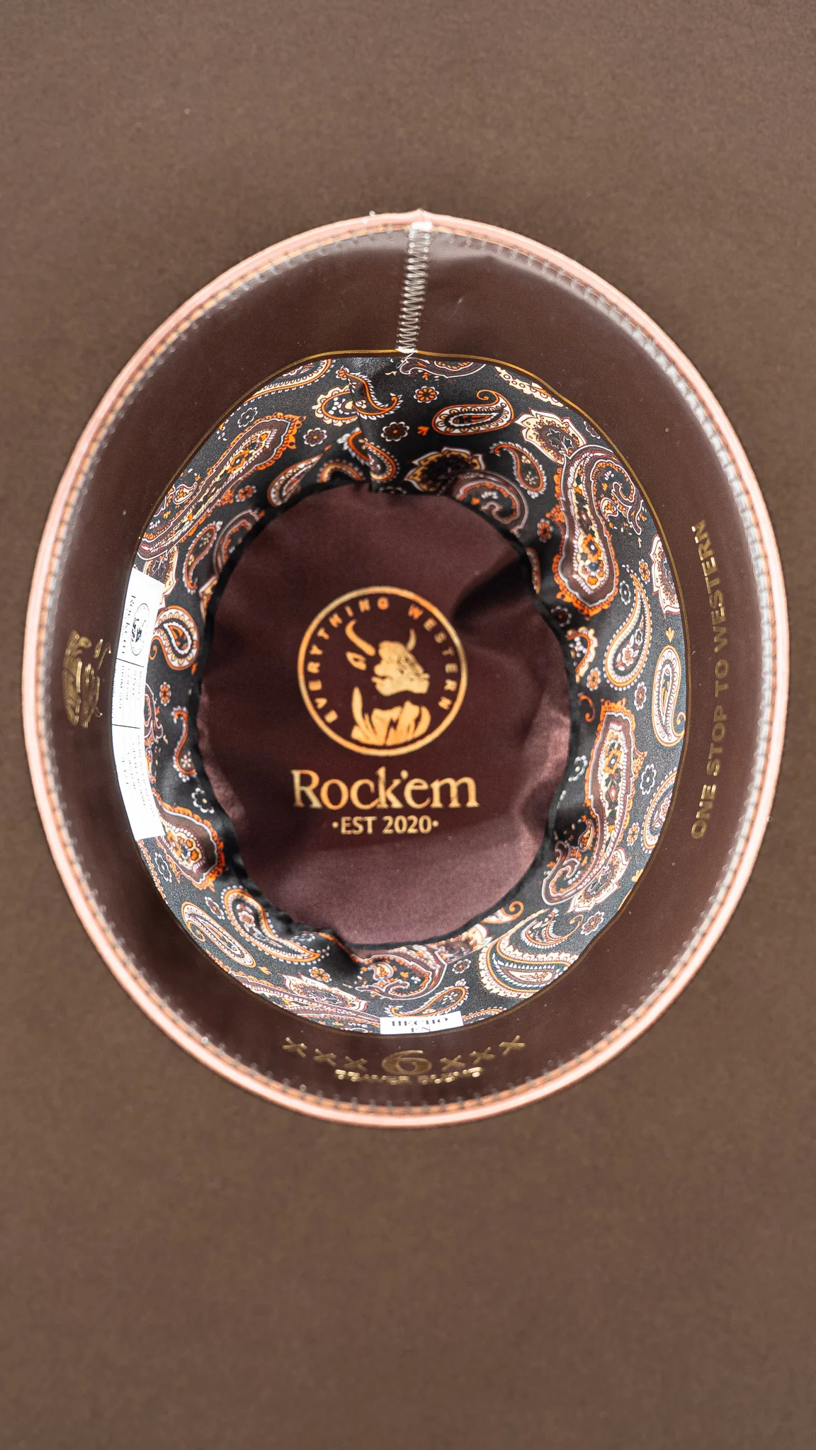 Rock'em 6X Castor Beaver Open Crown Felt Cowboy Hat - Image 5