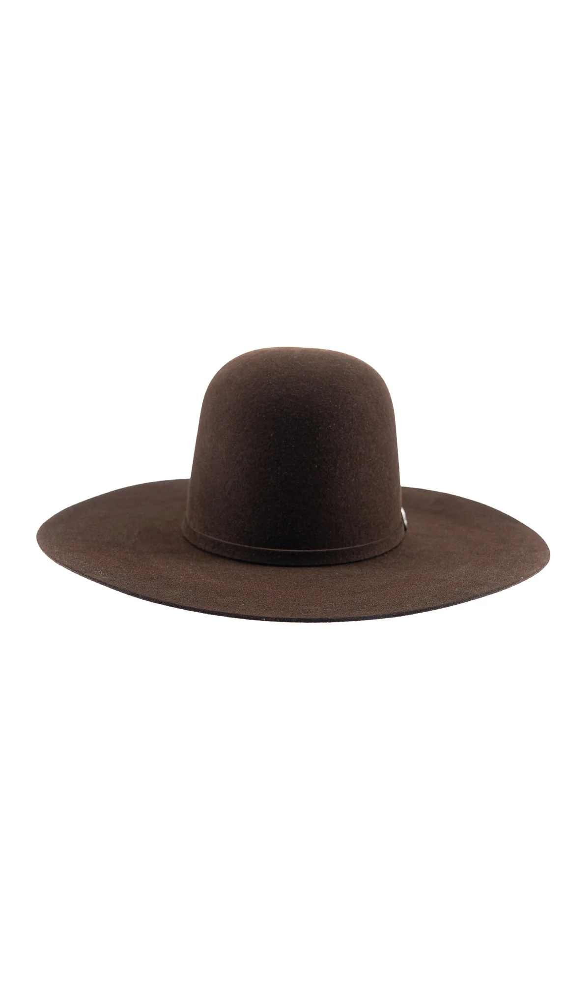 Rock'em 6X Chocolate Beaver Open Crown Felt Cowboy Hat - Image 3