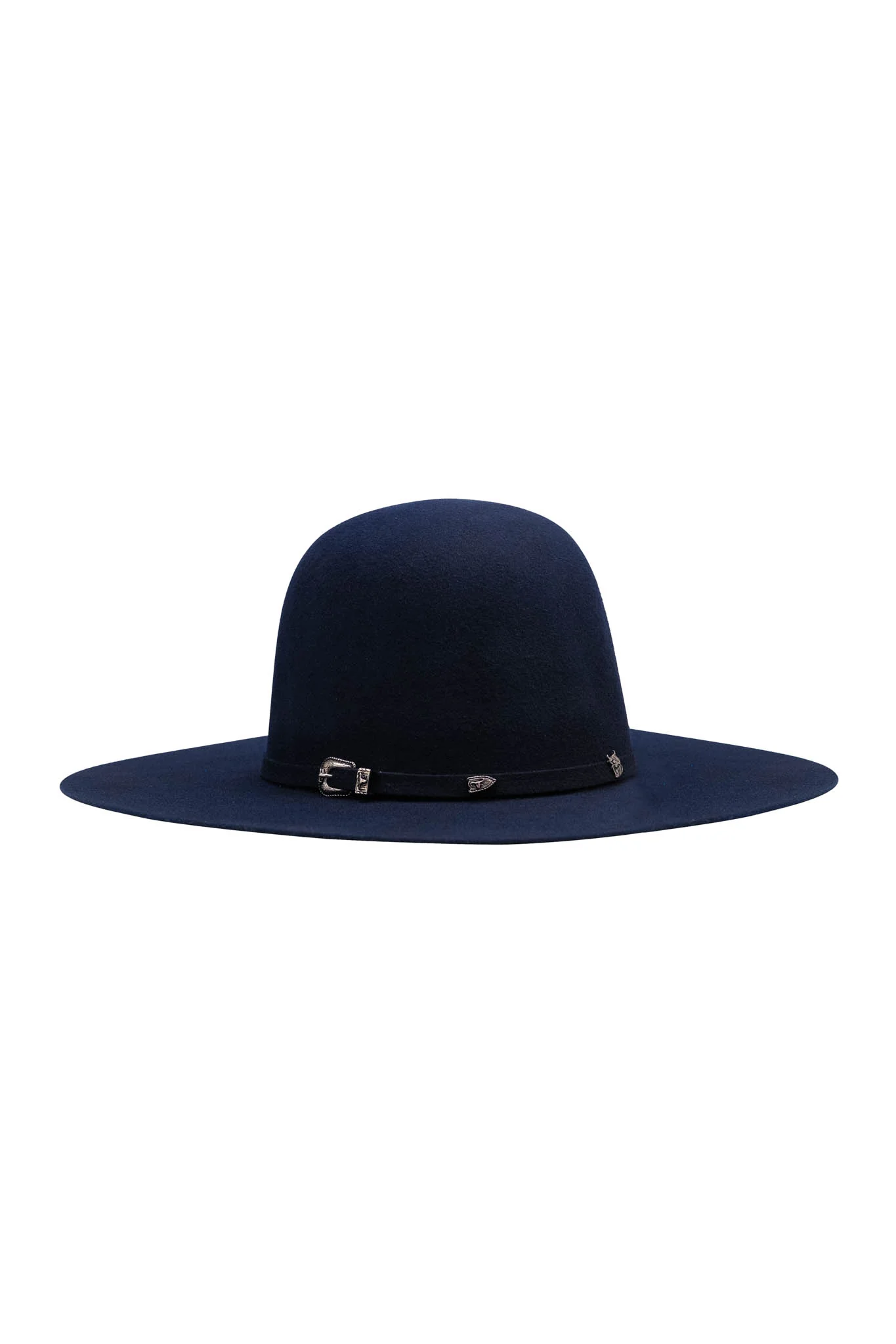 Rock'em 4X Navy Blue Open Crown Felt Cowboy Hat - Image 3