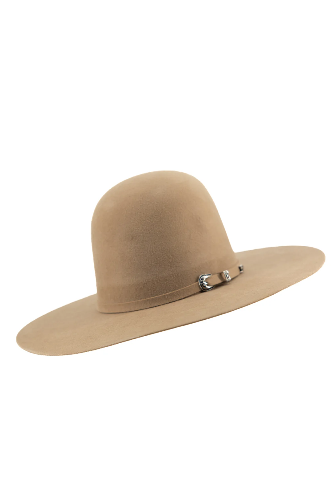 Rock'em 4X Khaki Open Crown Felt Cowboy Hat