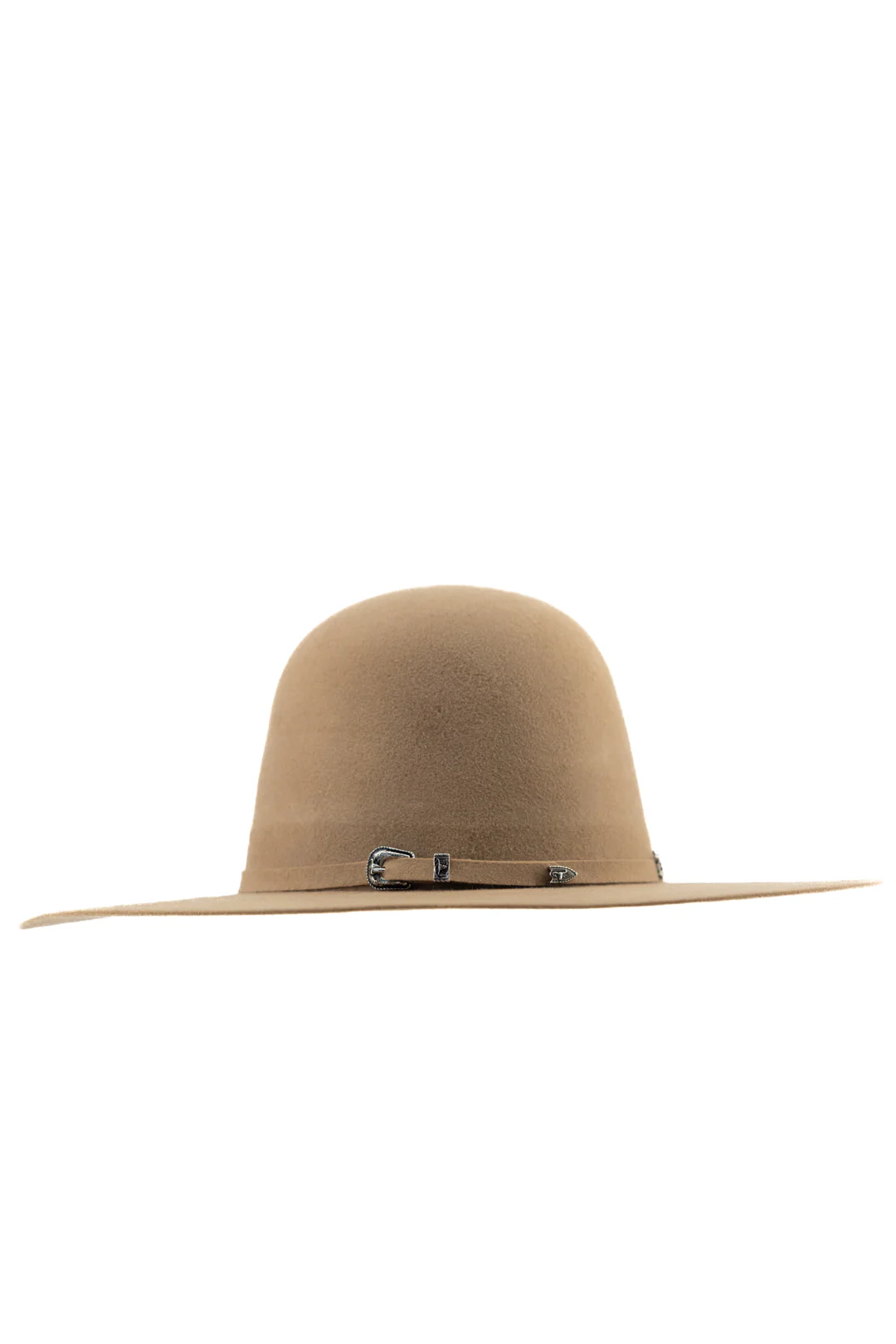 Rock'em 4X Khaki Open Crown Felt Cowboy Hat - Image 3