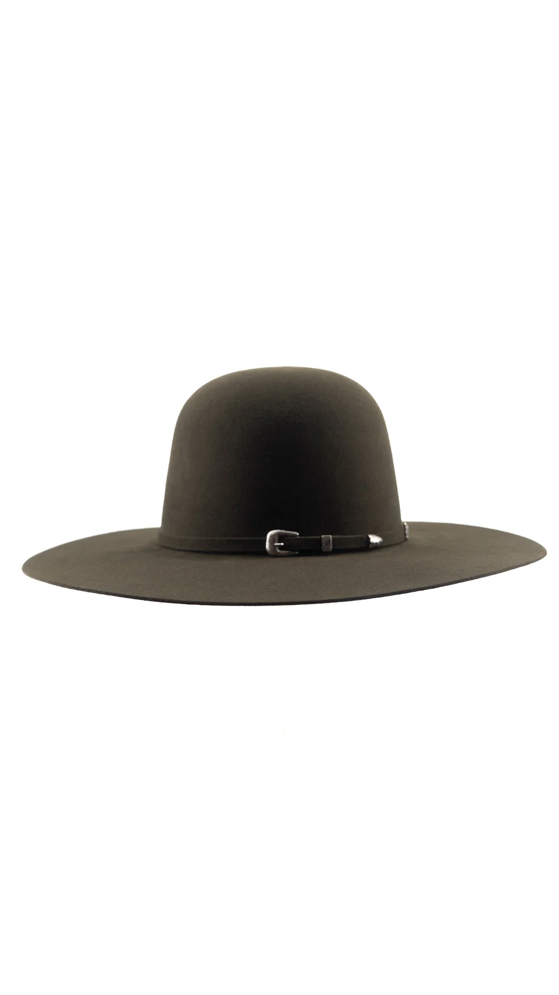 Rock'em 6X Olive Green Beaver Open Crown Felt Cowboy Hat - Image 4