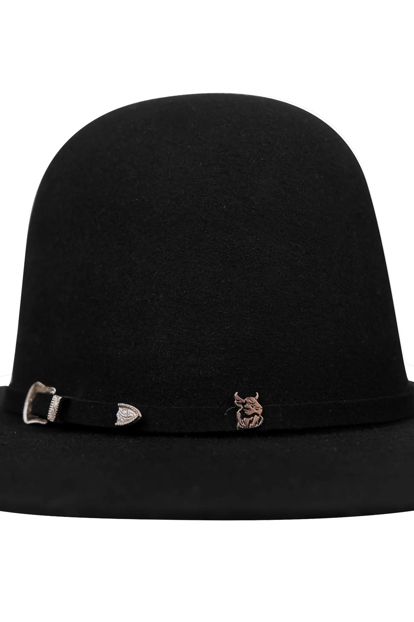 Rock'em 4X Black Open Crown Felt Cowboy Hat - Image 6