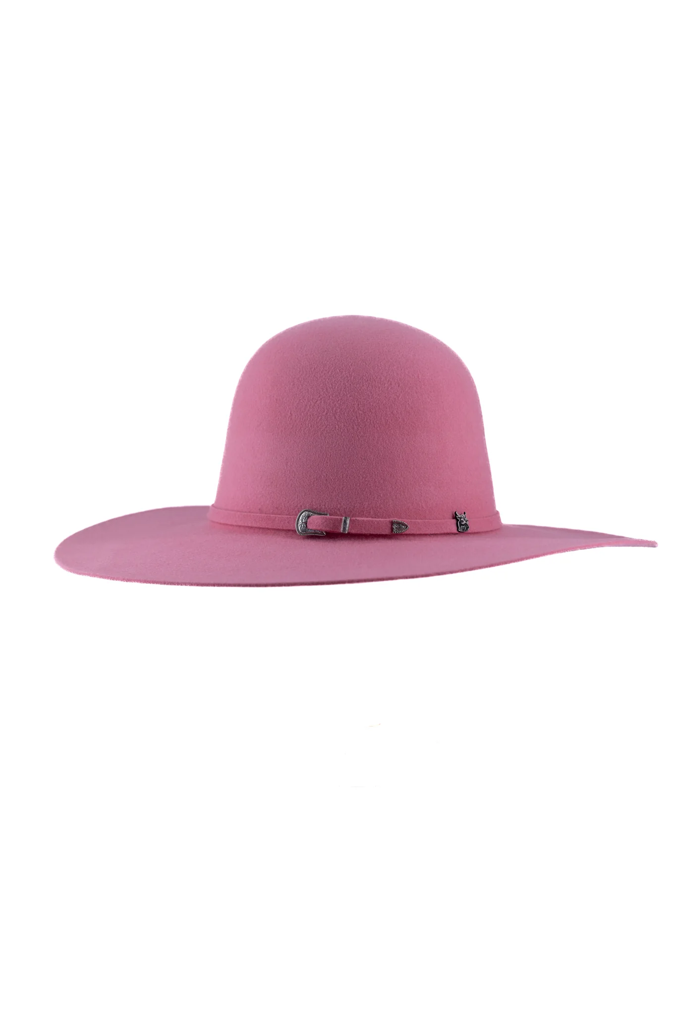 Rock'em 4X Pink Open Crown Felt Cowboy Hat - Image 2