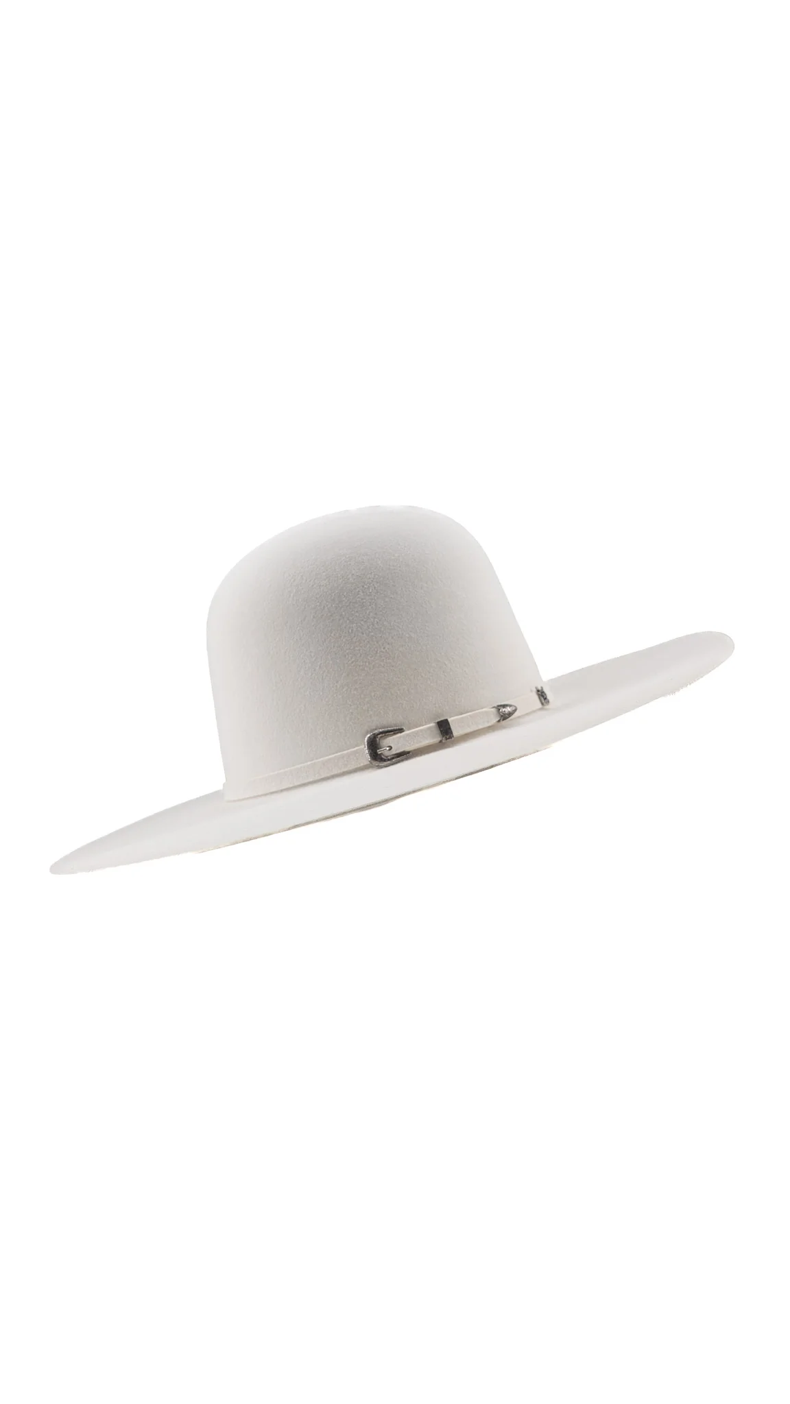 Rock'em 6X Winter White Beaver Open Crown Felt Cowboy Hat