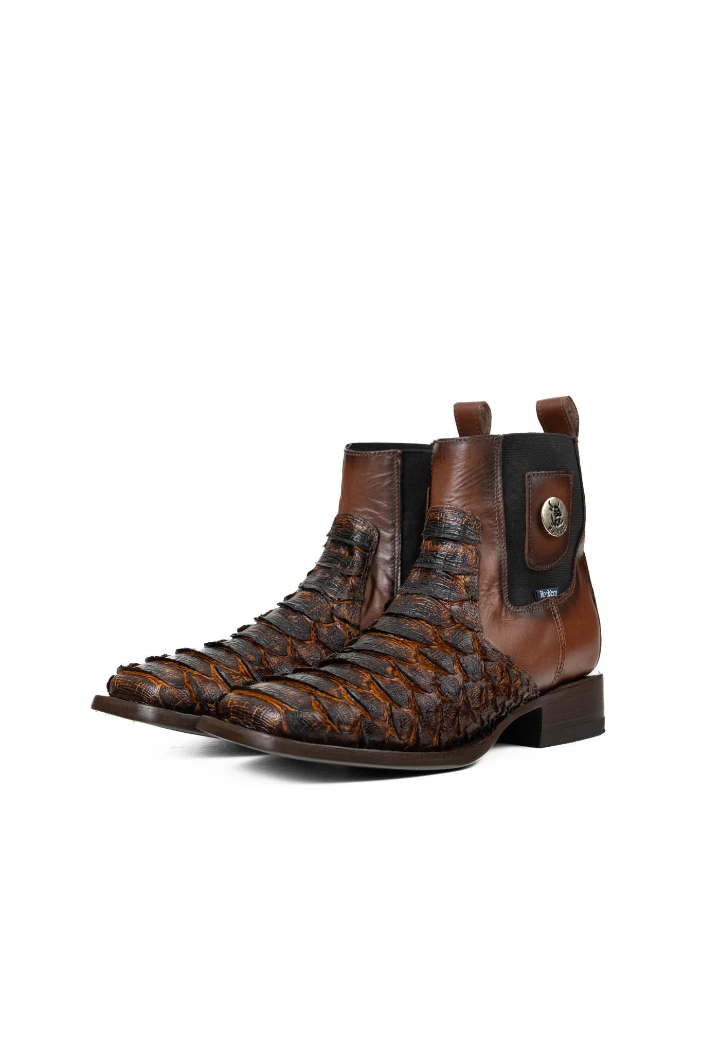Rock'em Clon Python Square Toe Ankle Boot