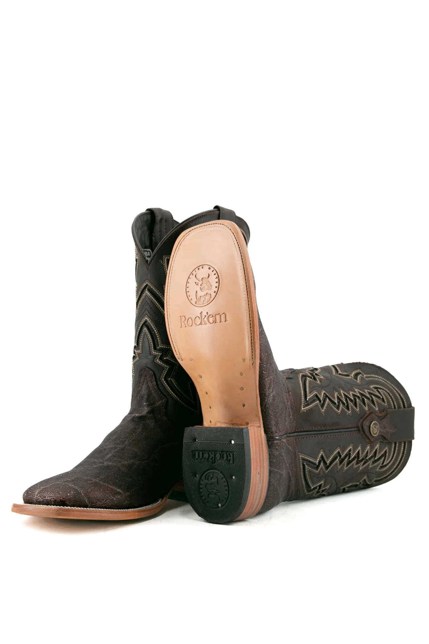 Rock'em Elephant Square Toe Cowboy Boot - Image 4