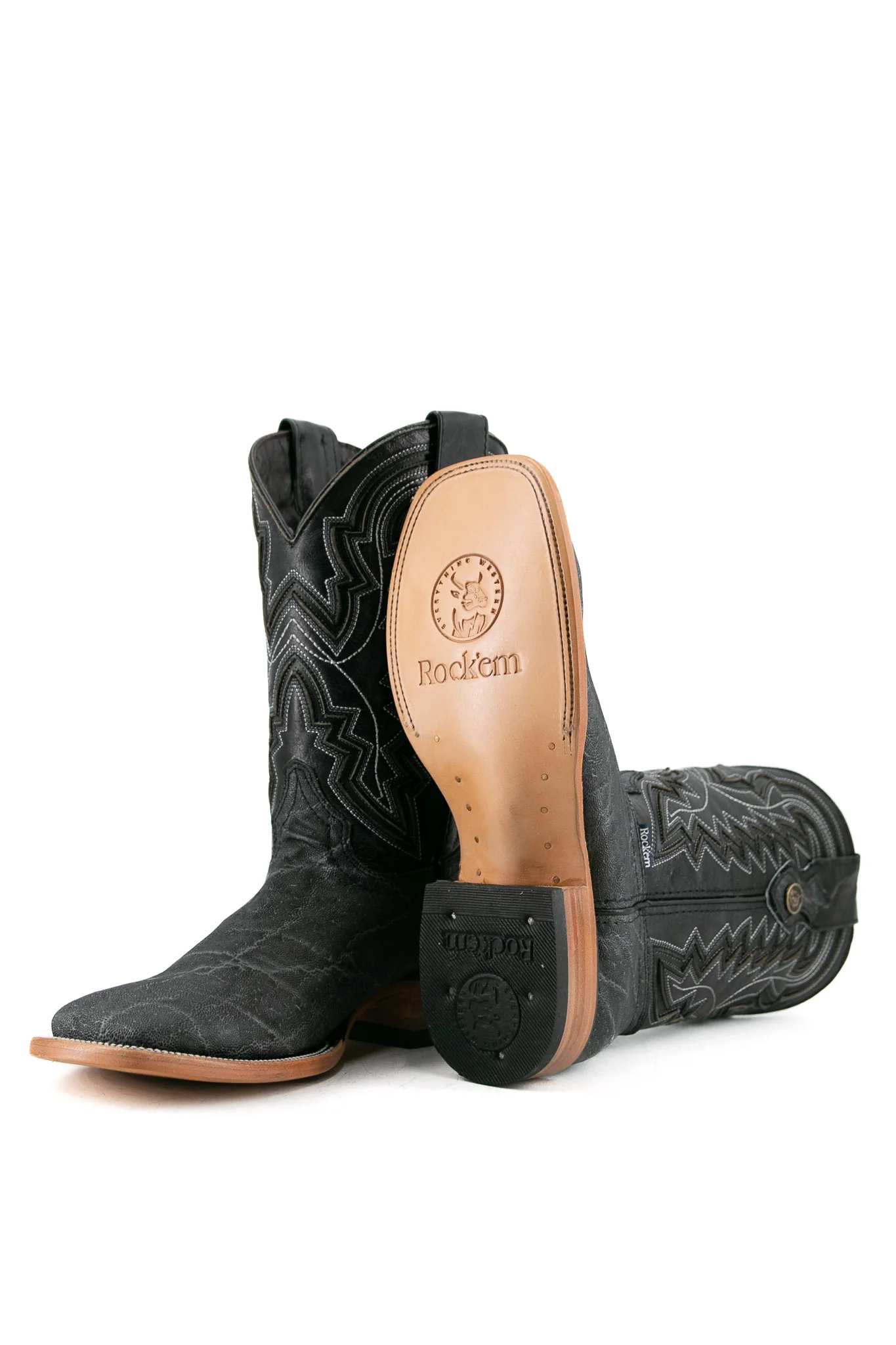 Rock'em Elephant Square Toe Cowboy Boot - Image 9