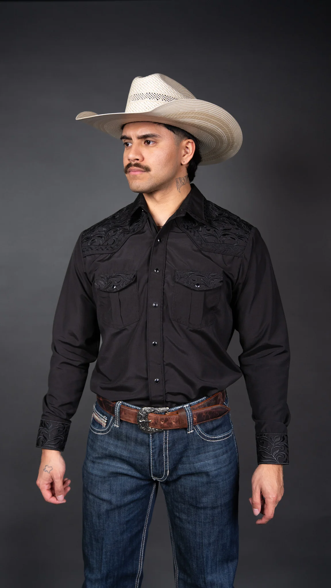 Rock'em Pearl Snap Embroidery Shirt - Image 2