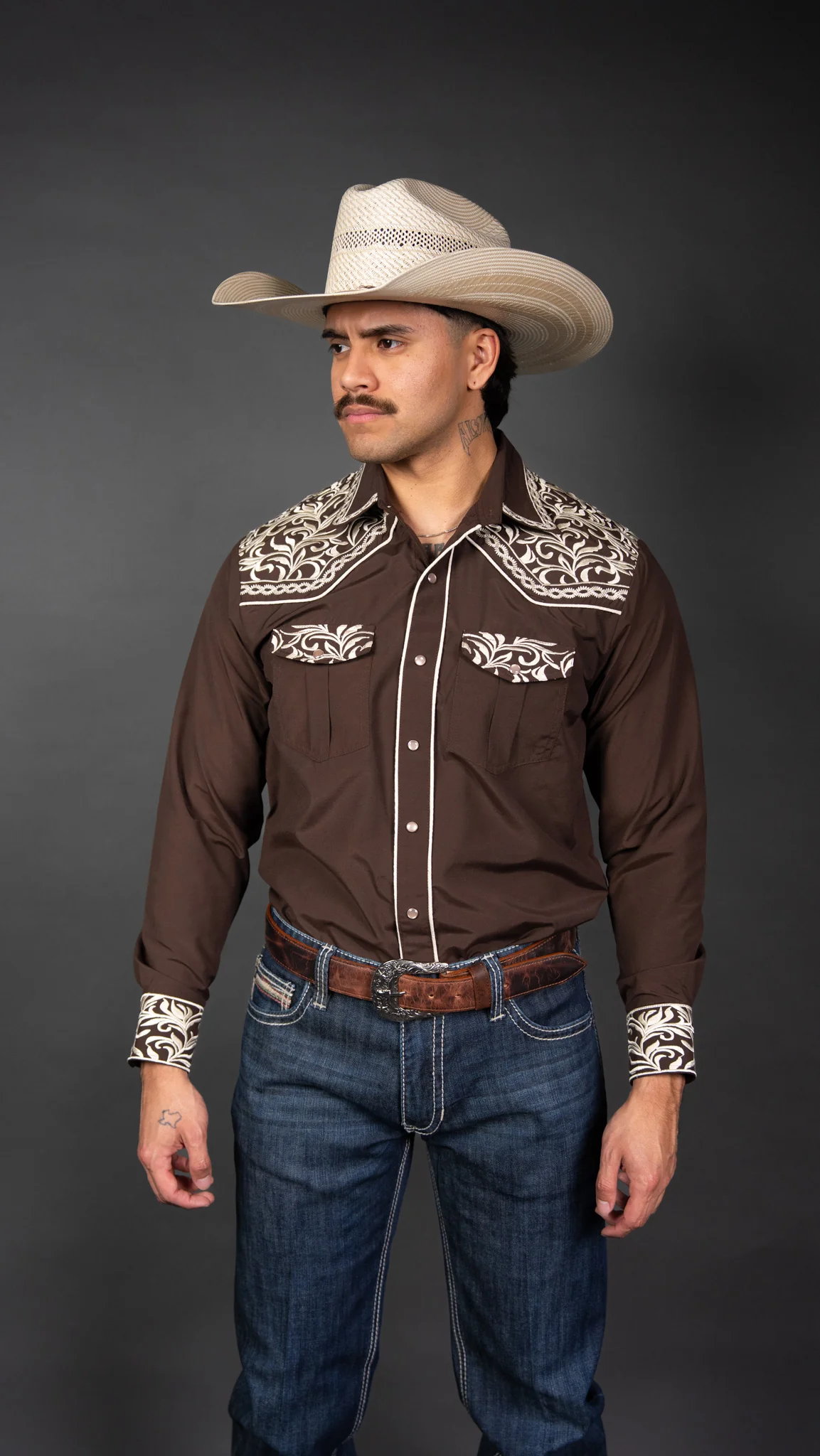 Rock'em Pearl Snap Embroidery Shirt - Image 4