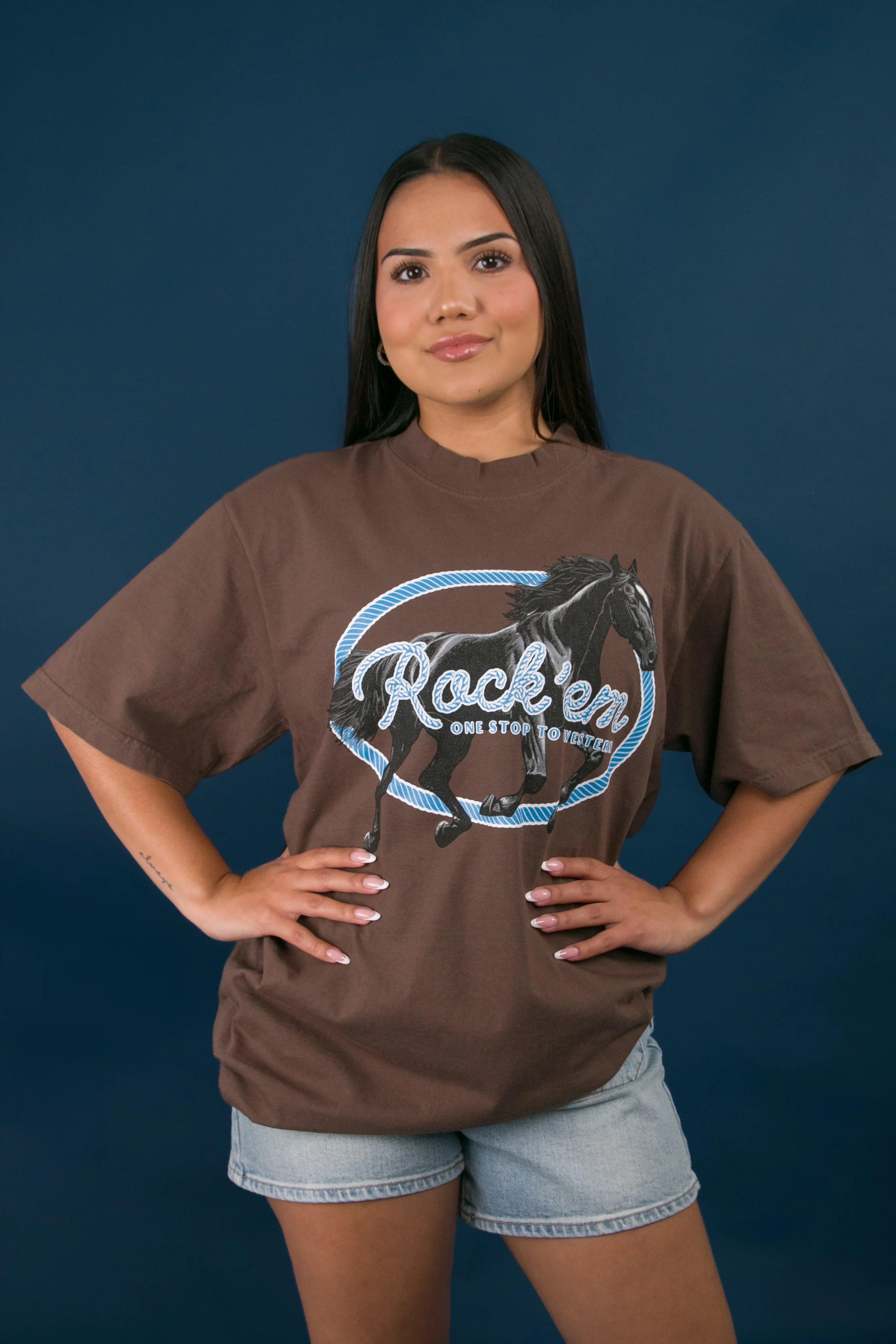 Rock'em One Stop To Western Rope T-Shirt - Image 3