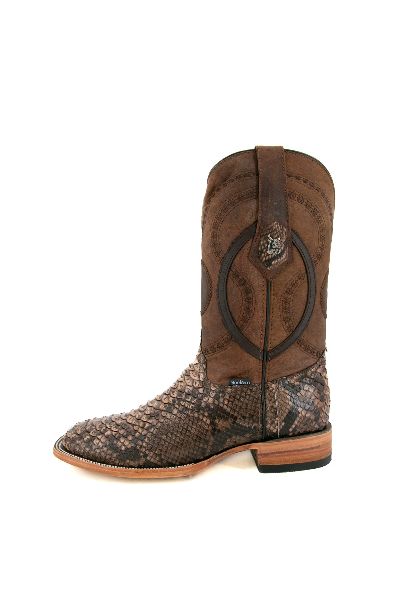 Exotic Python Square Toe Cowboy Boot - Image 2