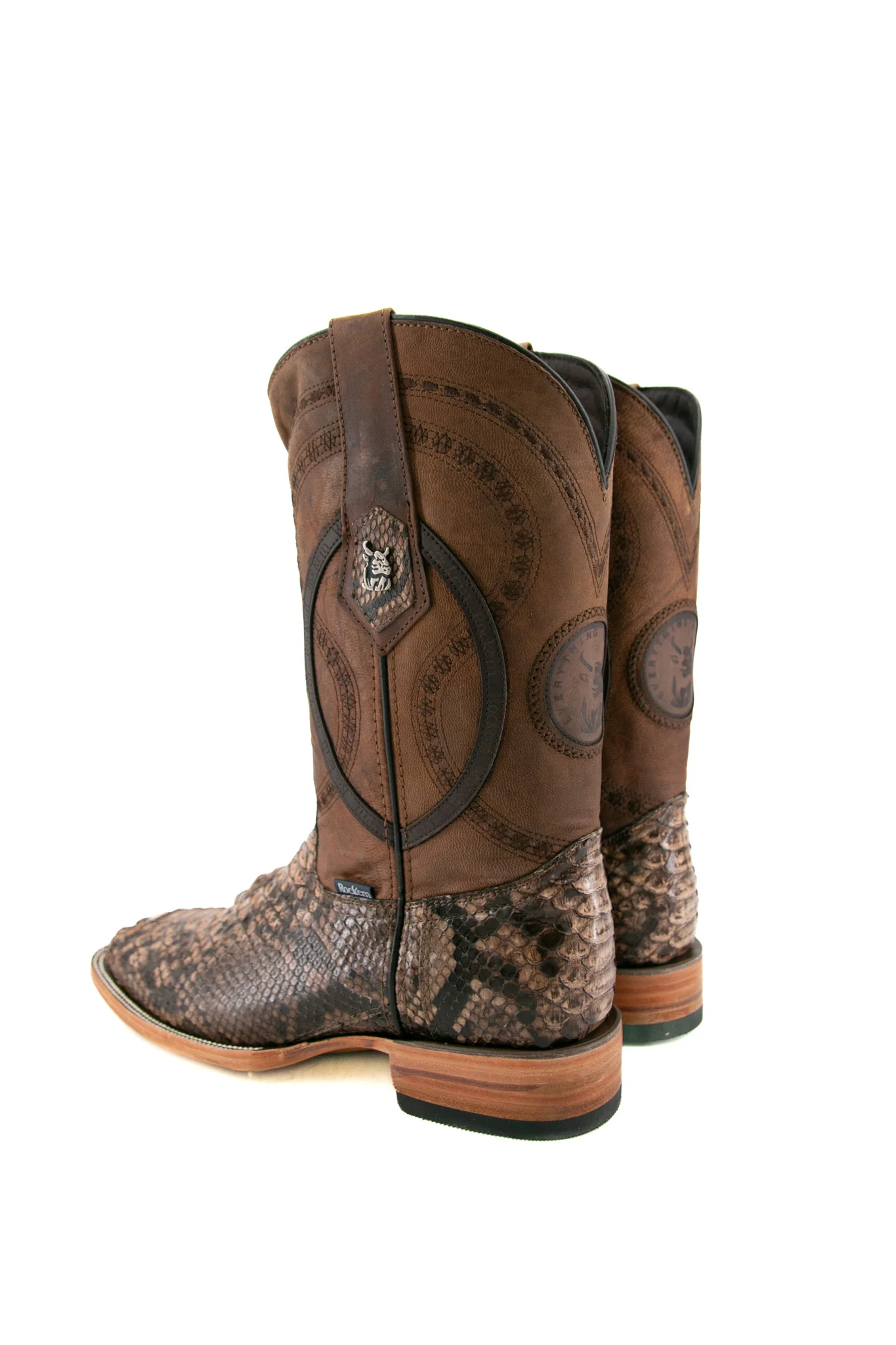 Exotic Python Square Toe Cowboy Boot - Image 3