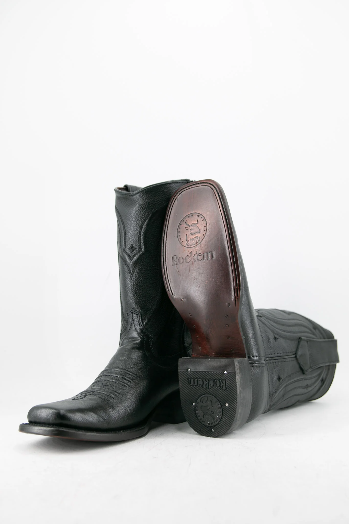 Rock'em Solid Floater Zipper Rodeo Cowboy Boot - Image 9