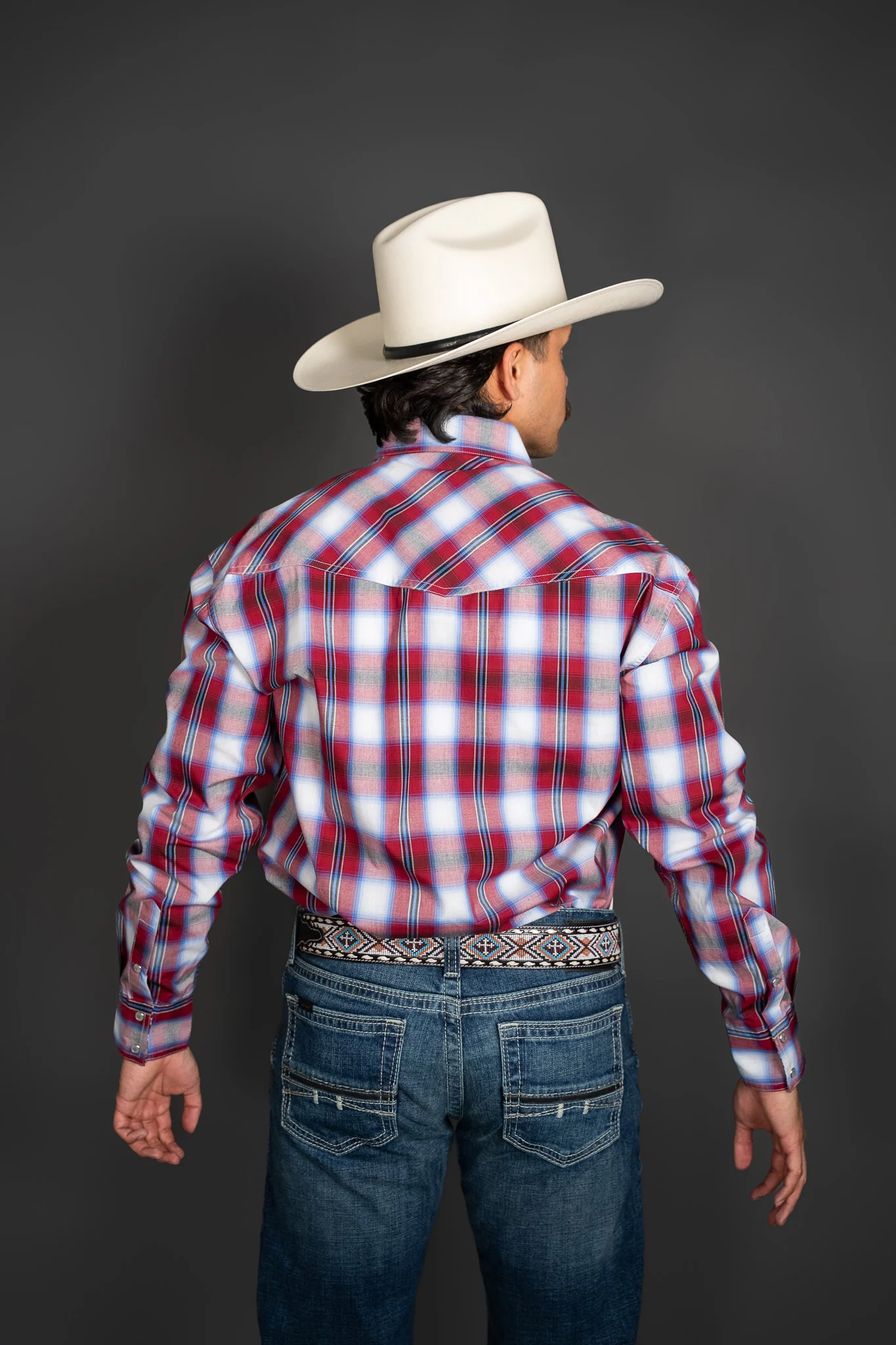 Roper Ball Park Plaid Pearl Snap - Image 3