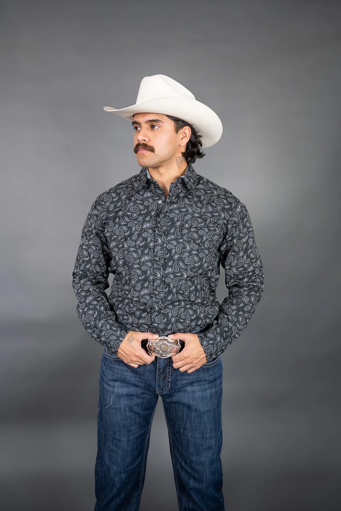 Roper Paisley Stamps Long Sleeve
