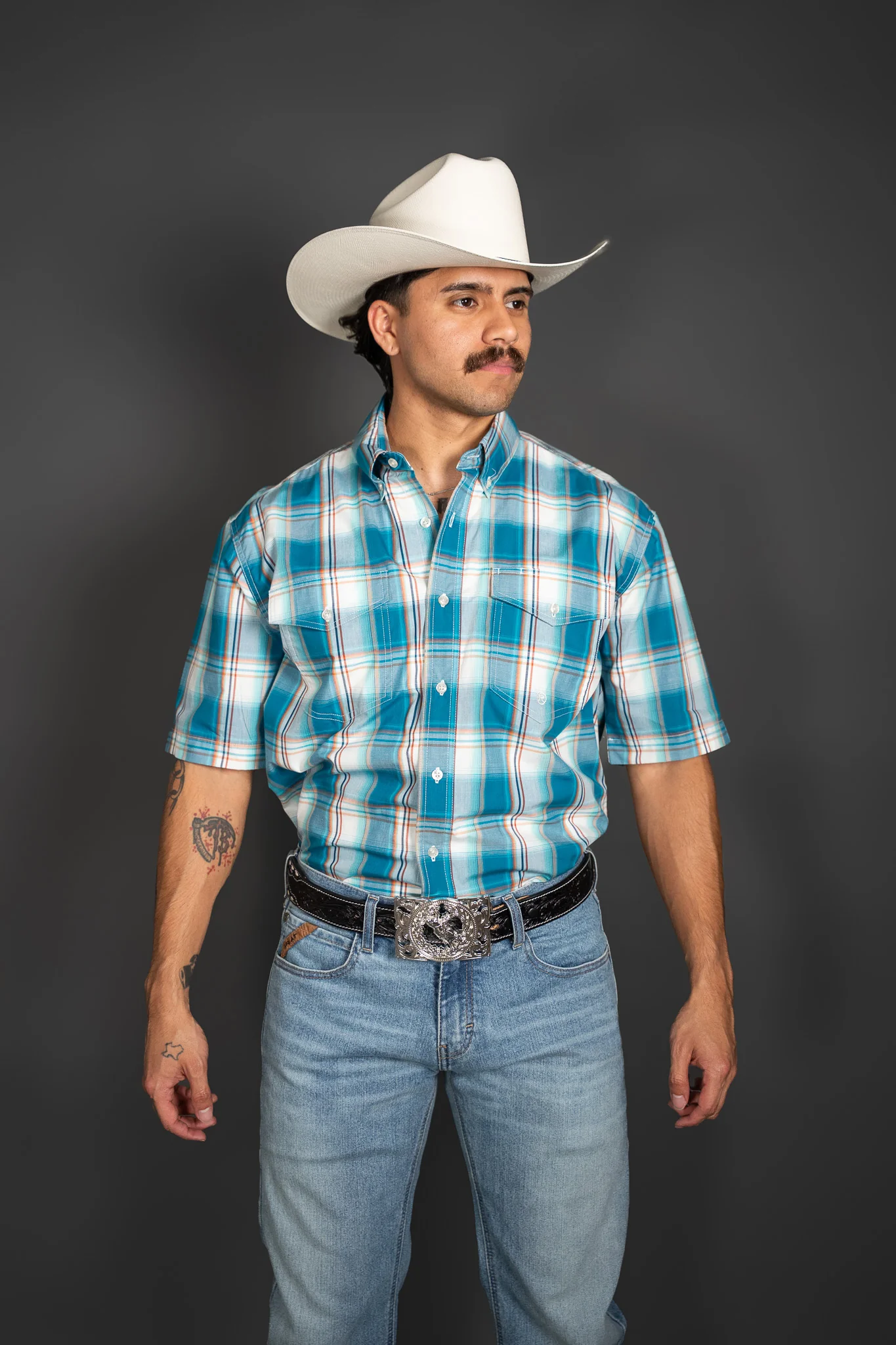 Roper Sunset Plaid Short Sleeve Button-up - Image 2