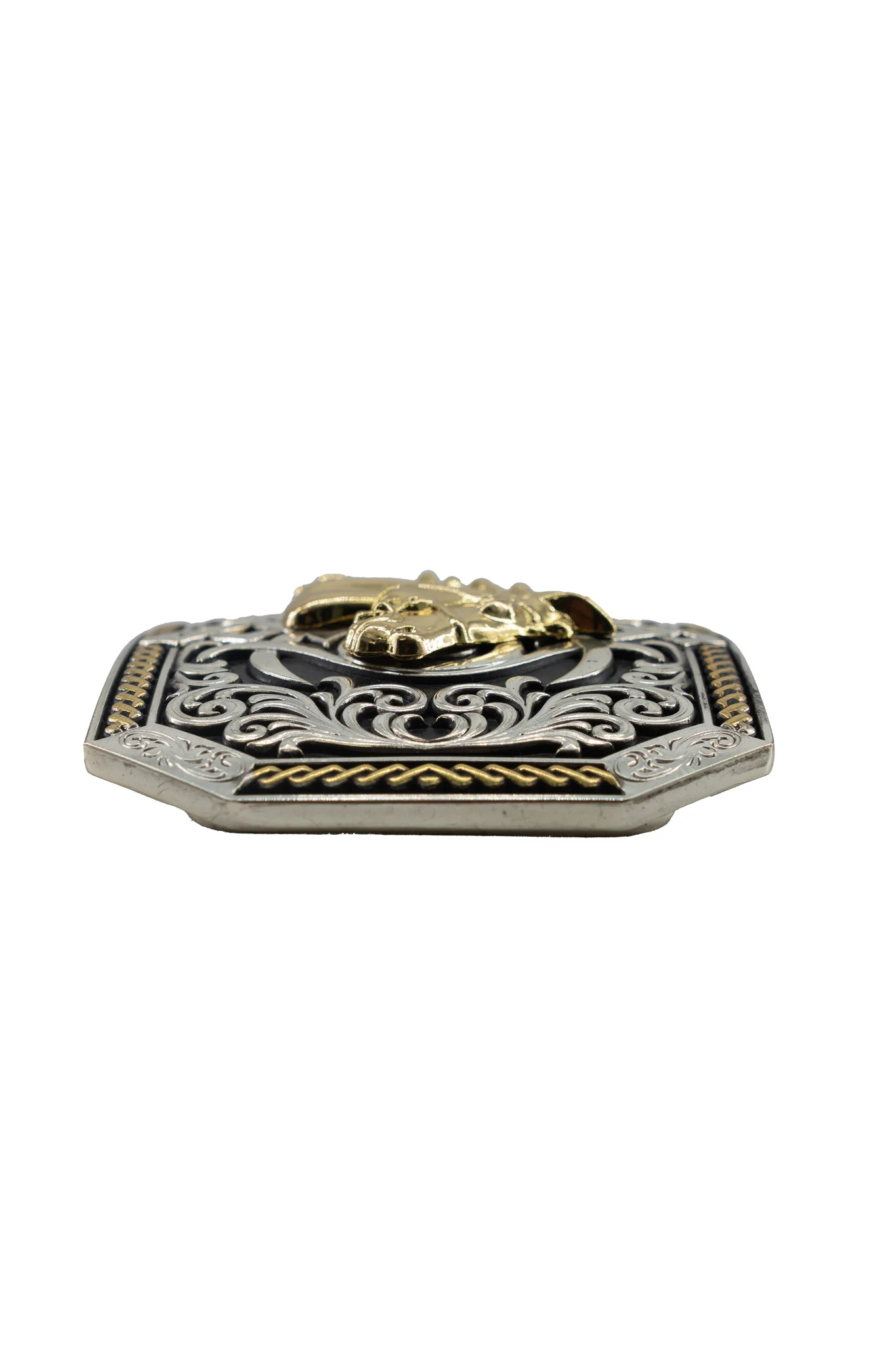 Sacred Arabesque Bull-Rider Belt Buckle - Image 3