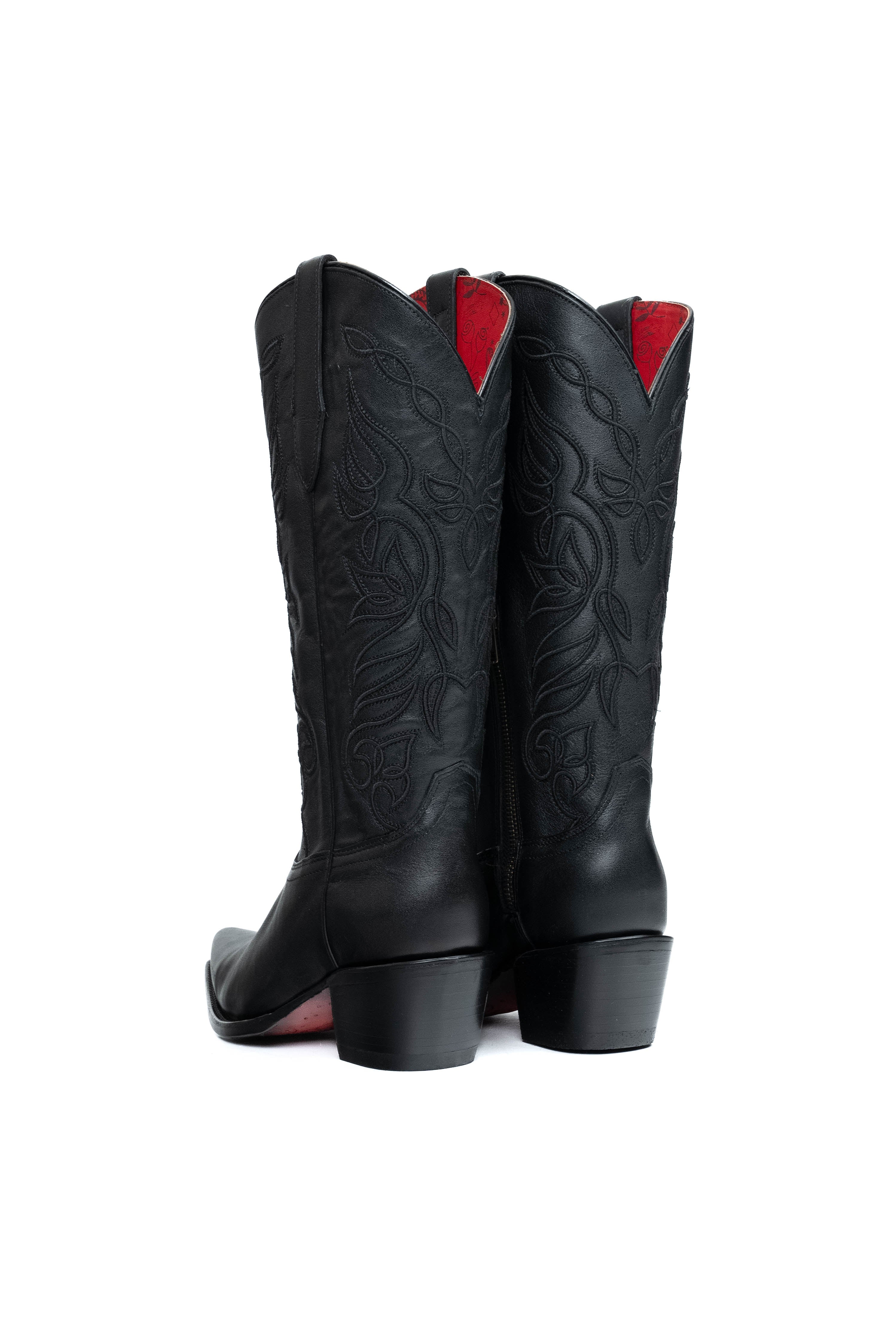 Sally Midi Red Bottom Wide Calf Snip Toe Cowgirl Boot - Image 3