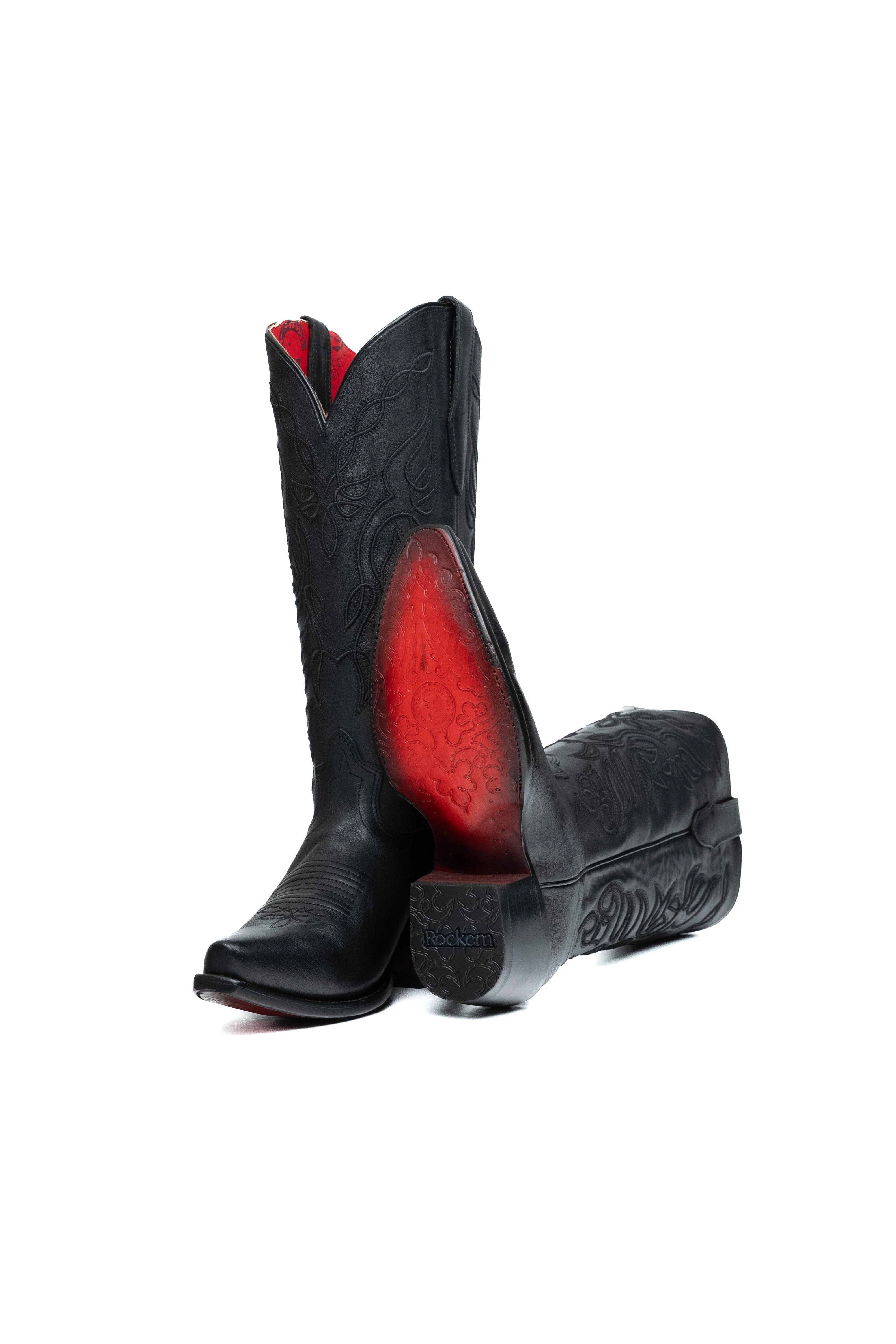 Sally Midi Red Bottom Wide Calf Snip Toe Cowgirl Boot - Image 5