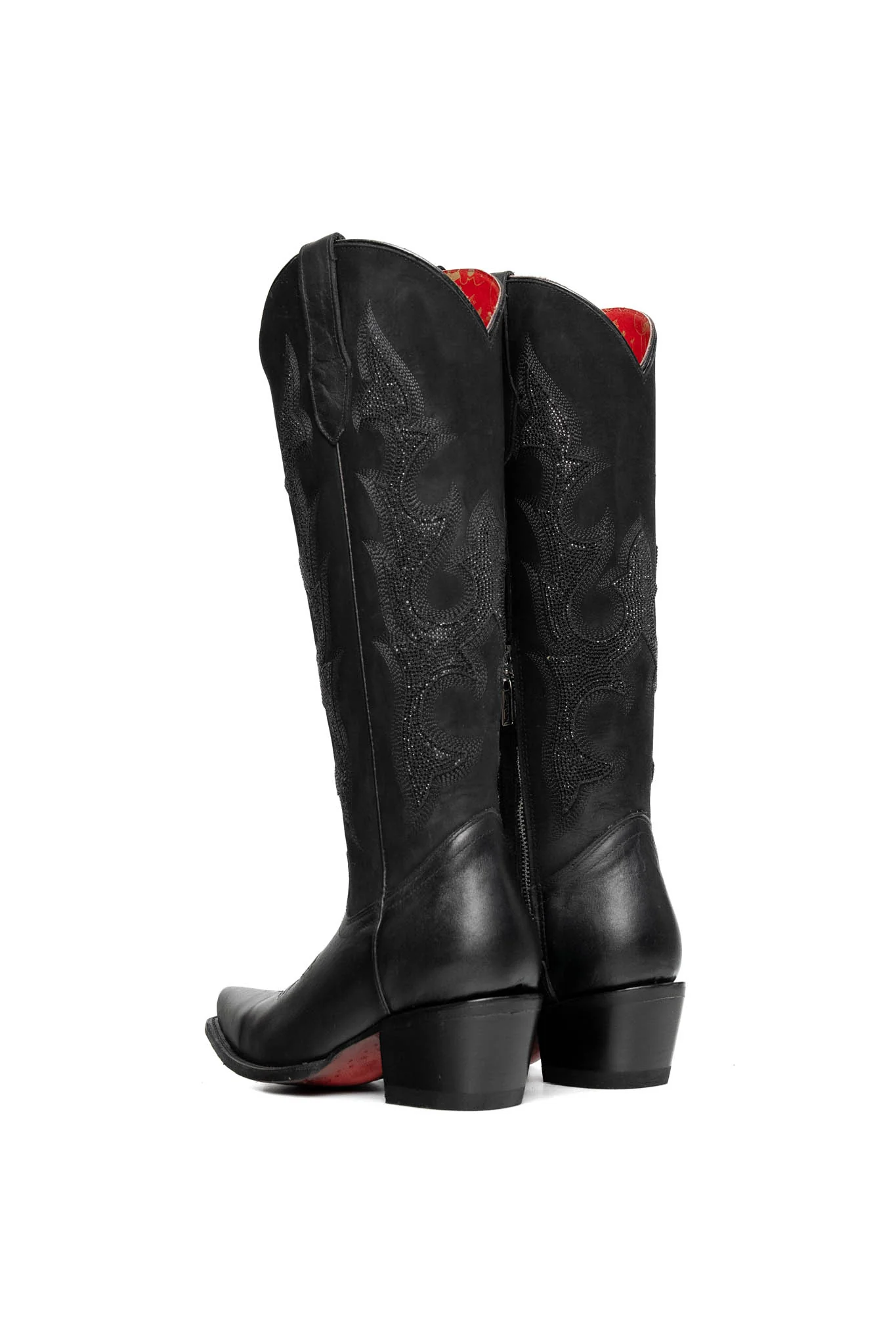 Lorraine Tall Red Bottom Snip Toe Cowgirl Boot - Image 3