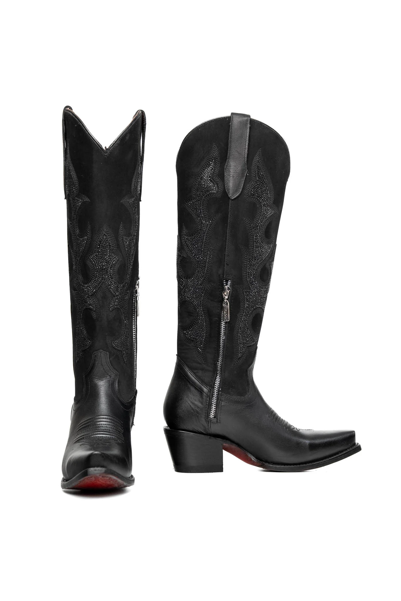 Lorraine Tall Red Bottom Snip Toe Cowgirl Boot - Image 5
