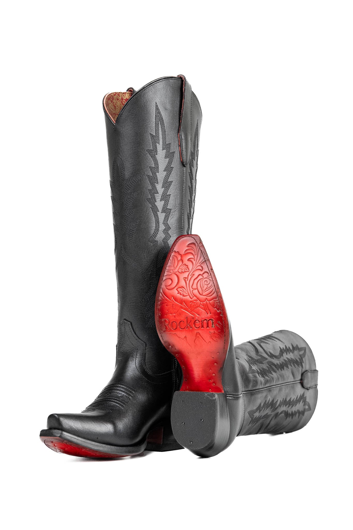 Scarlett Tall Red Bottom Snip Toe Cowgirl Boot - Image 2