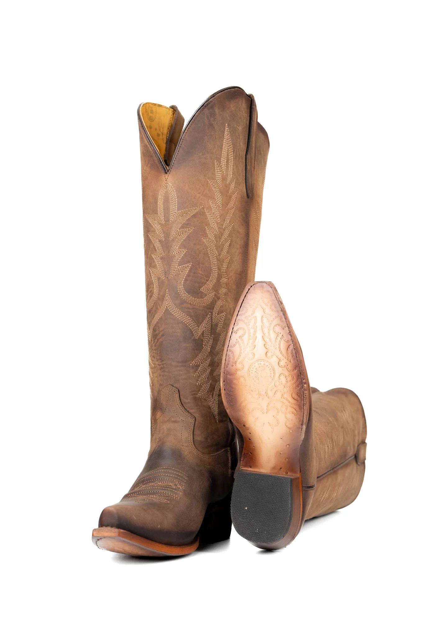 Scarlett Tall Wide Calf Snip Toe Cowgirl Boot - Image 19