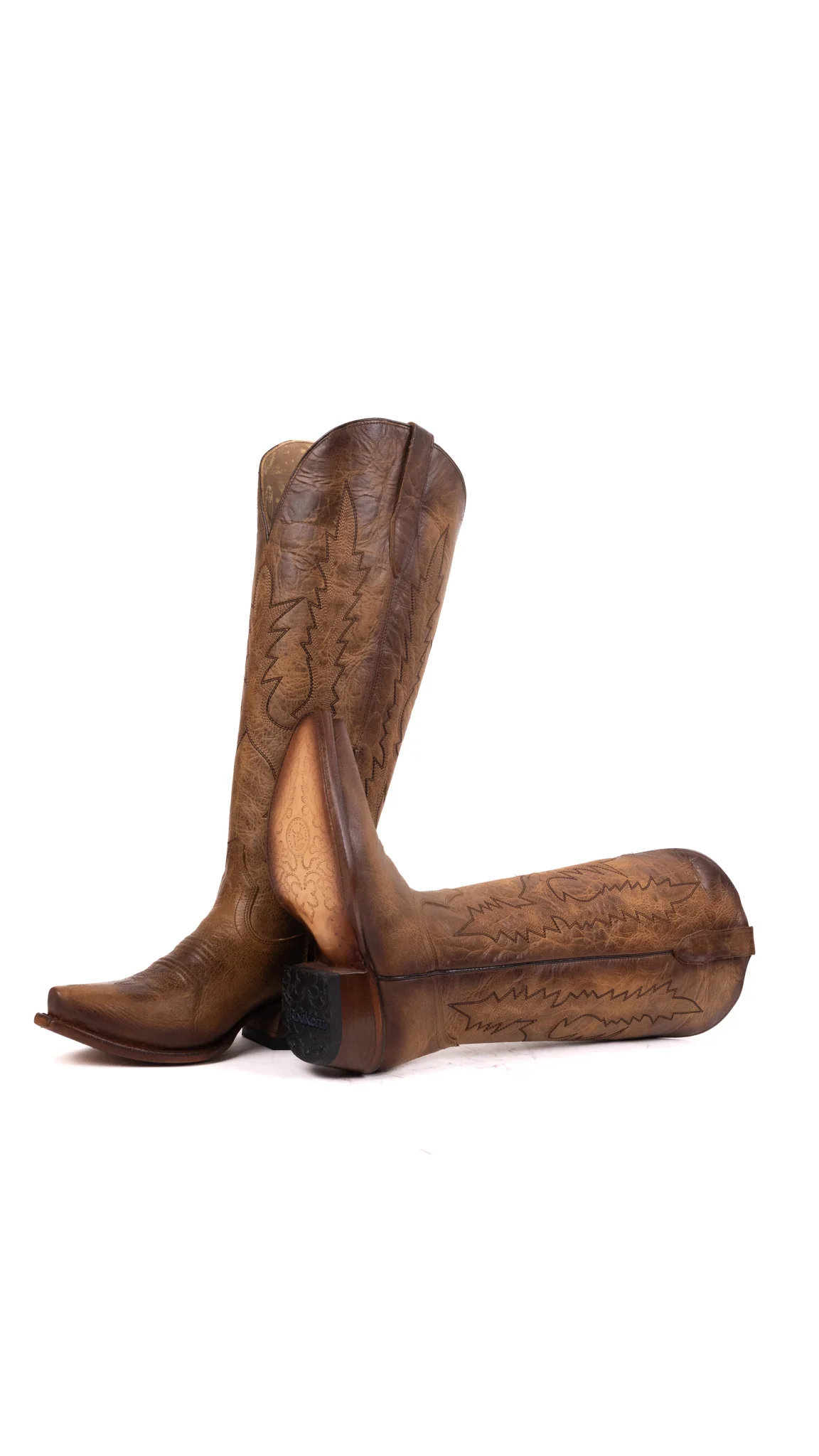 Scarlett Tall Wide Calf Snip Toe Cowgirl Boot - Image 4