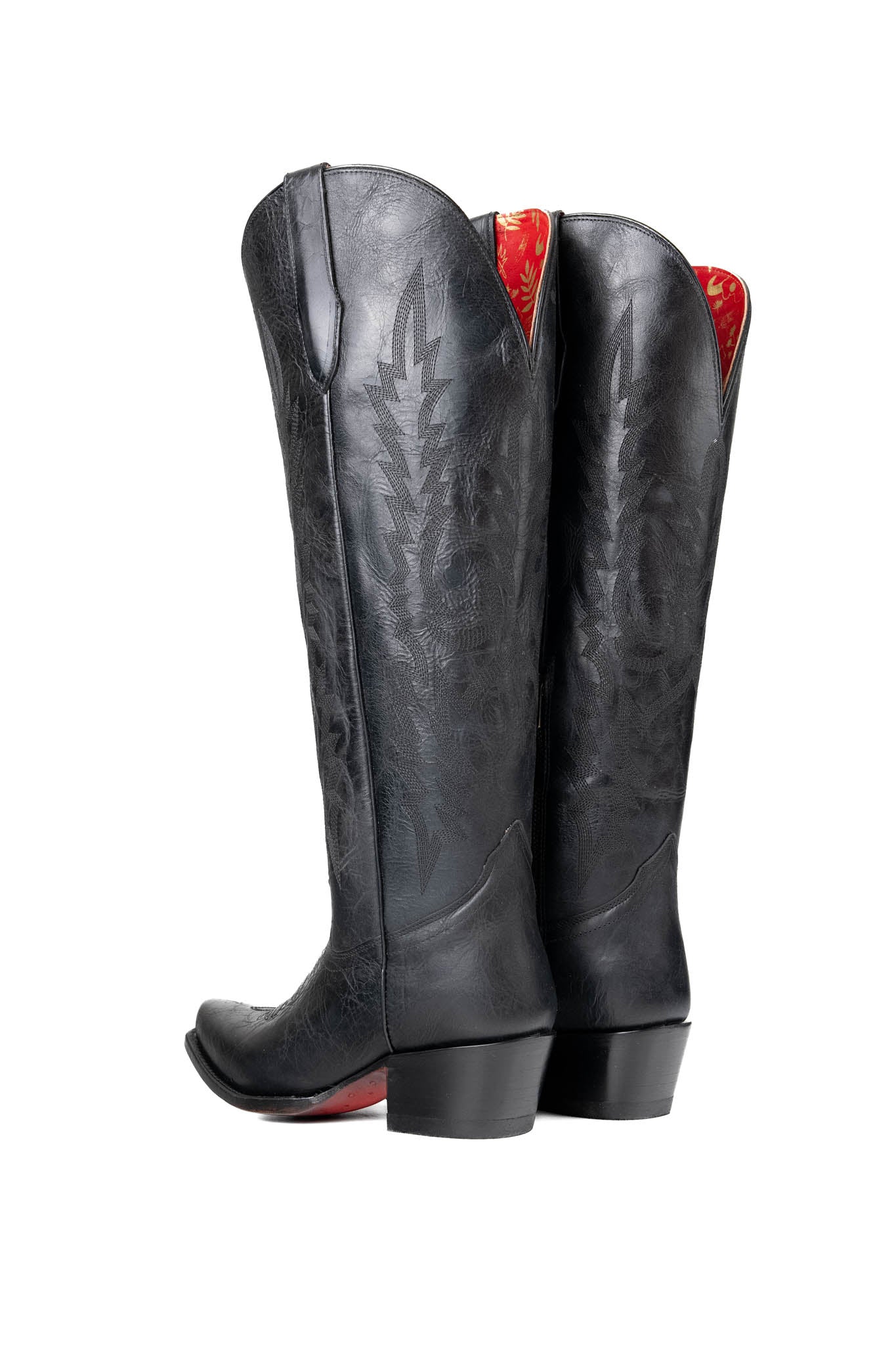 Scarlett Tall Wide Calf Red Bottom Snip Toe Cowgirl Boot - Image 3