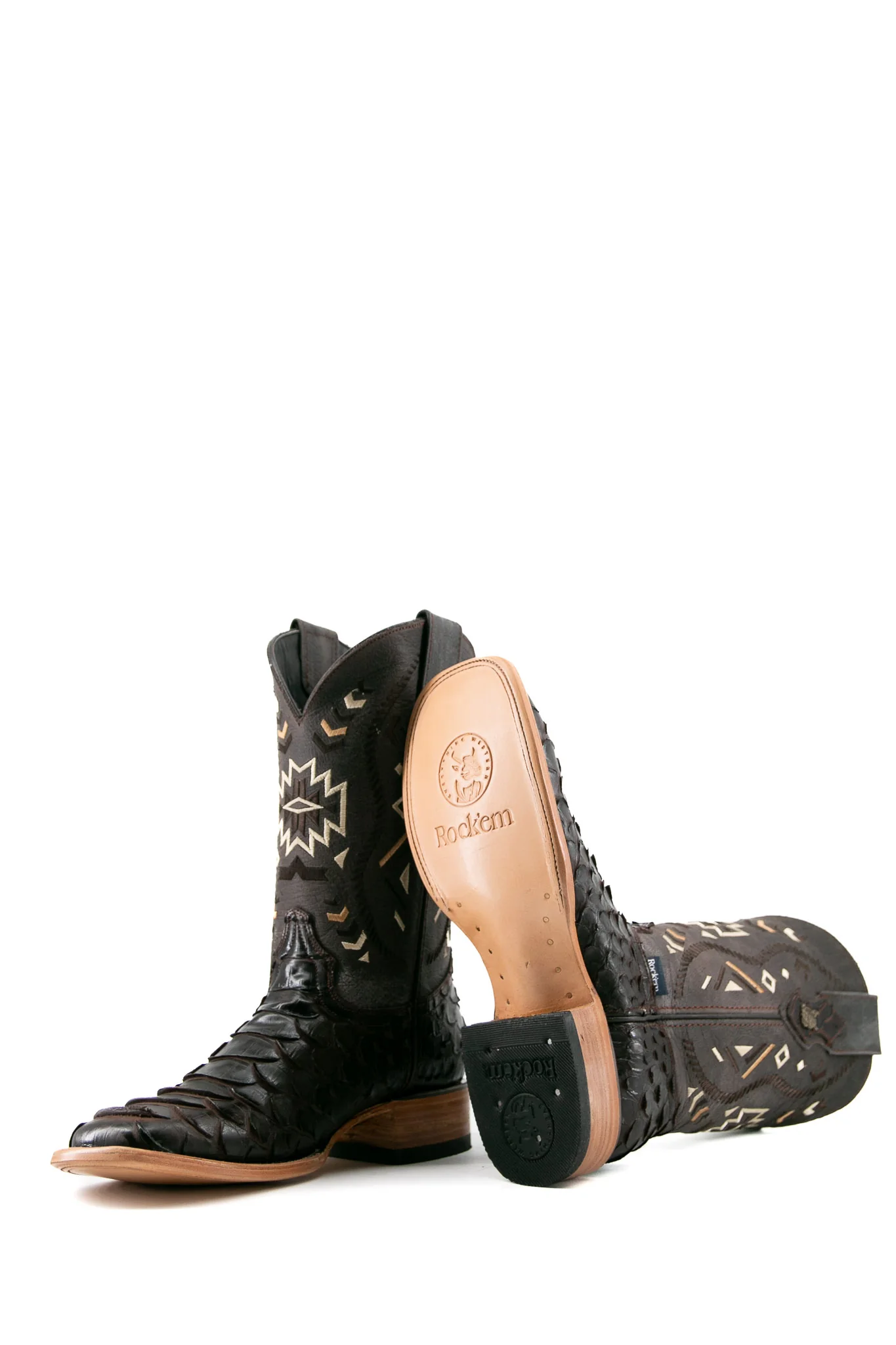 Shelby Python Square Toe Cowboy Boot - Image 4