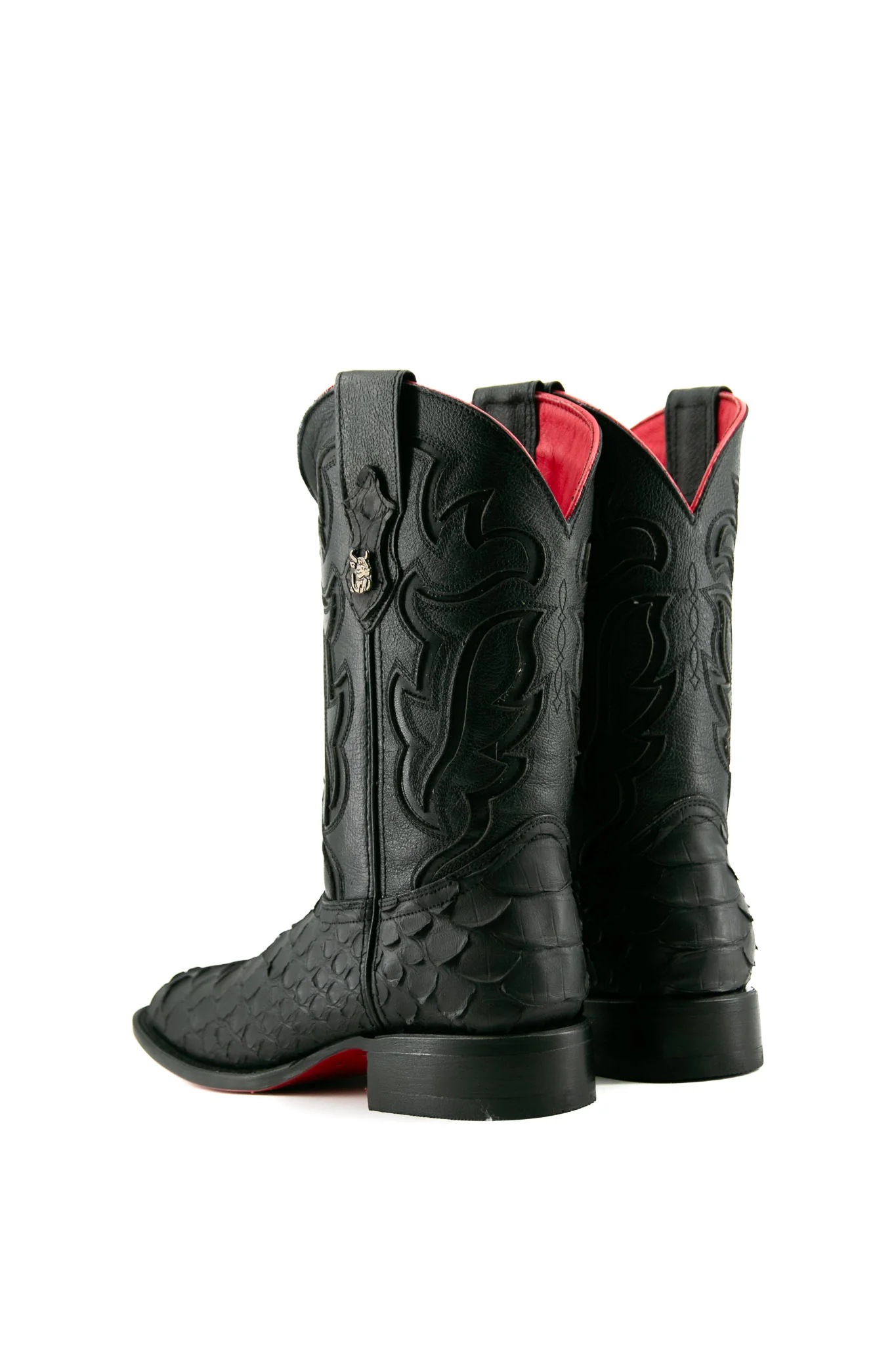 Bruce Shelby Python Red Bottom Square Toe Cowboy Boot - Image 3