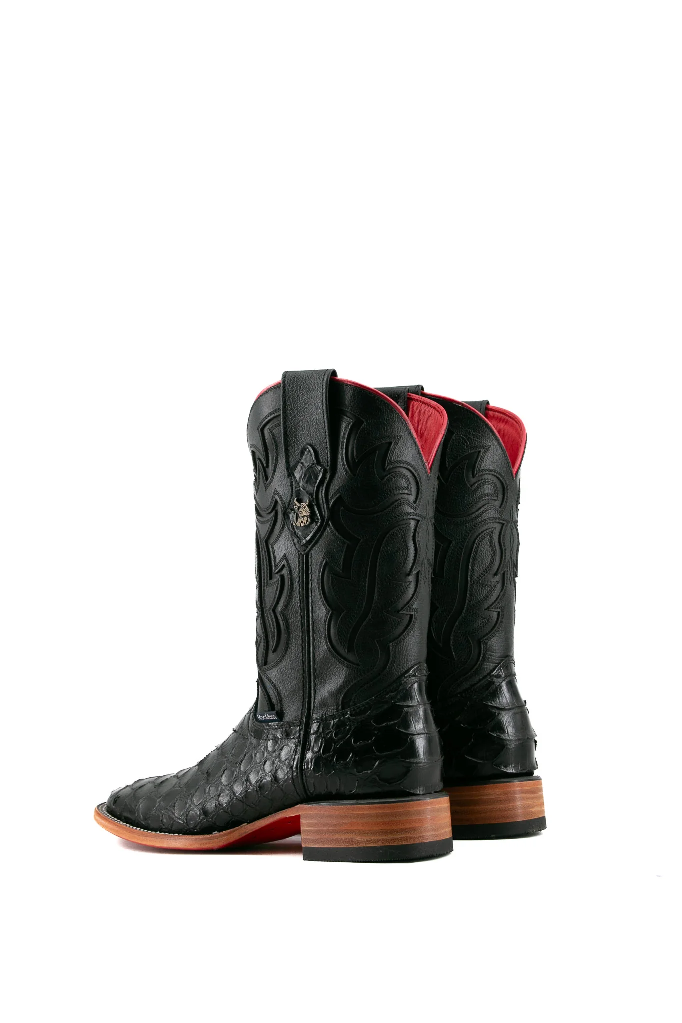 Bruce Shelby Python Red Bottom Square Toe Cowboy Boot - Image 8