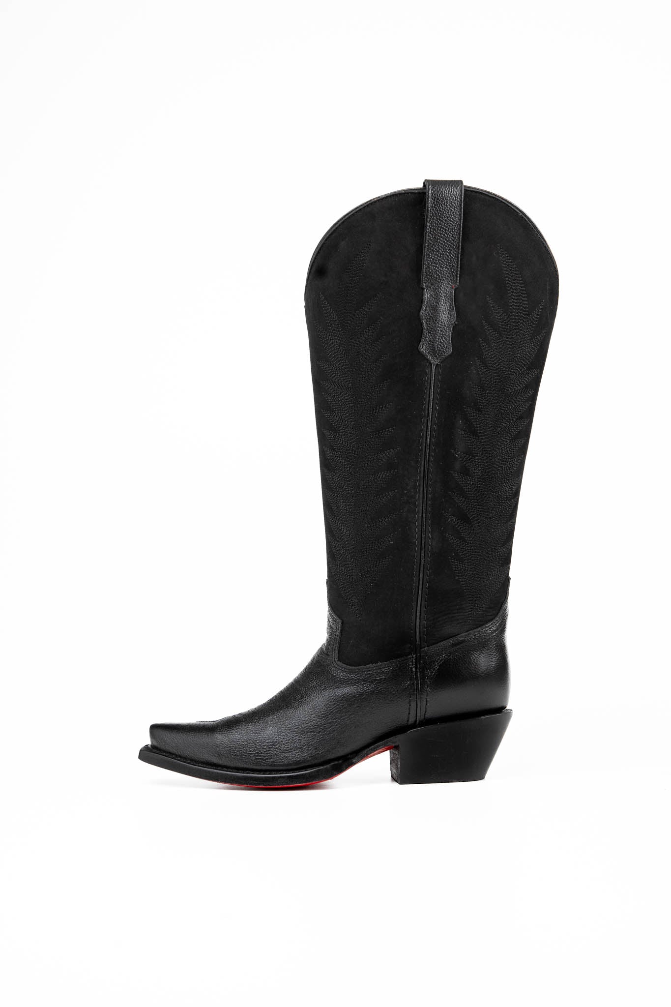 Sierra Midi Red Bottom Wide Calf Snip Toe Cowgirl Boot - Image 3