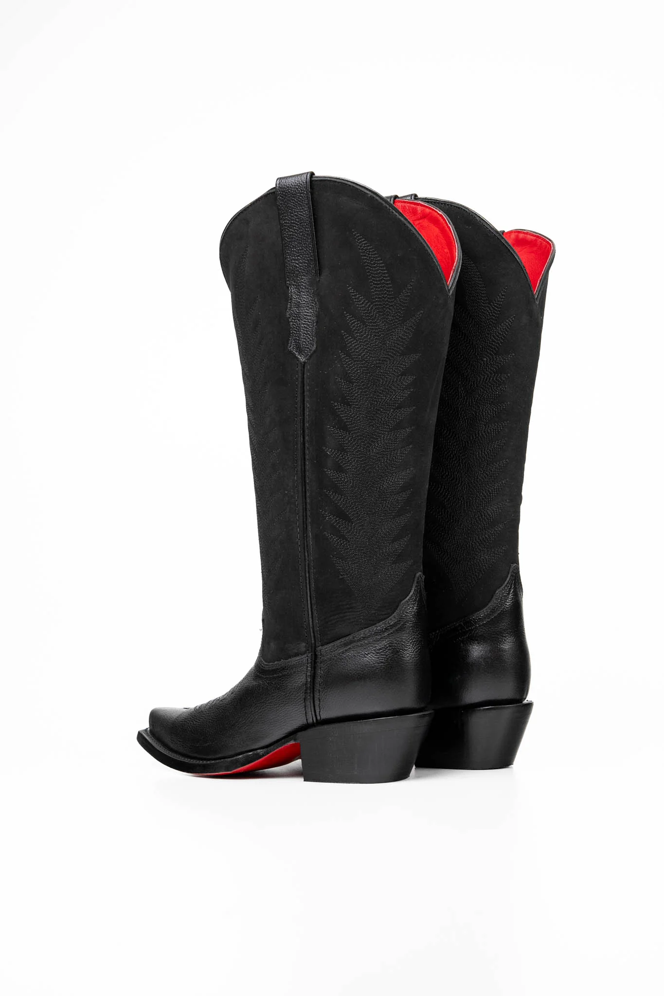 Sierra Midi Red Bottom Wide Calf Snip Toe Cowgirl Boot - Image 4