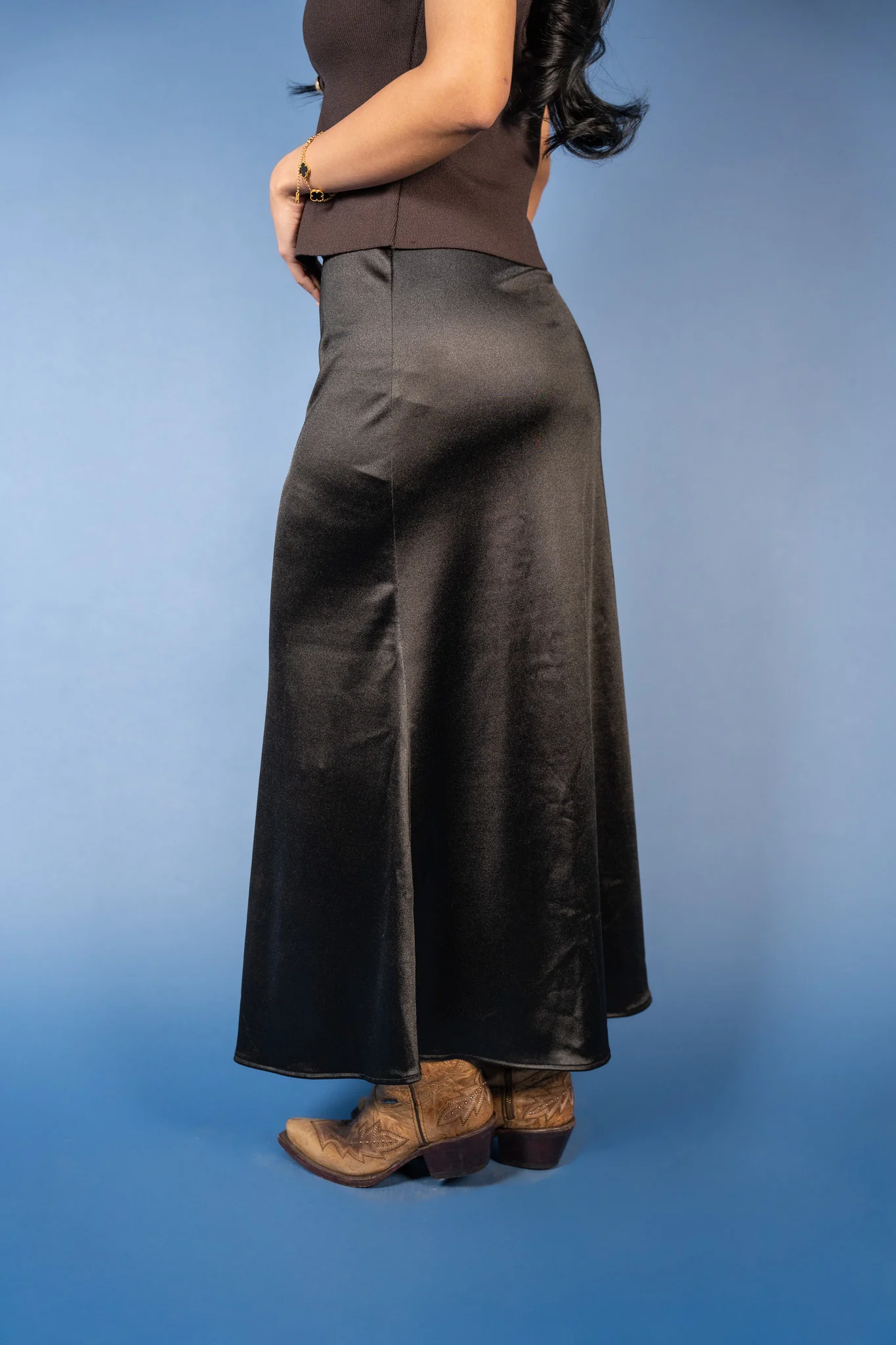 Elaine Satin Elastic Waist Skirt - Image 19