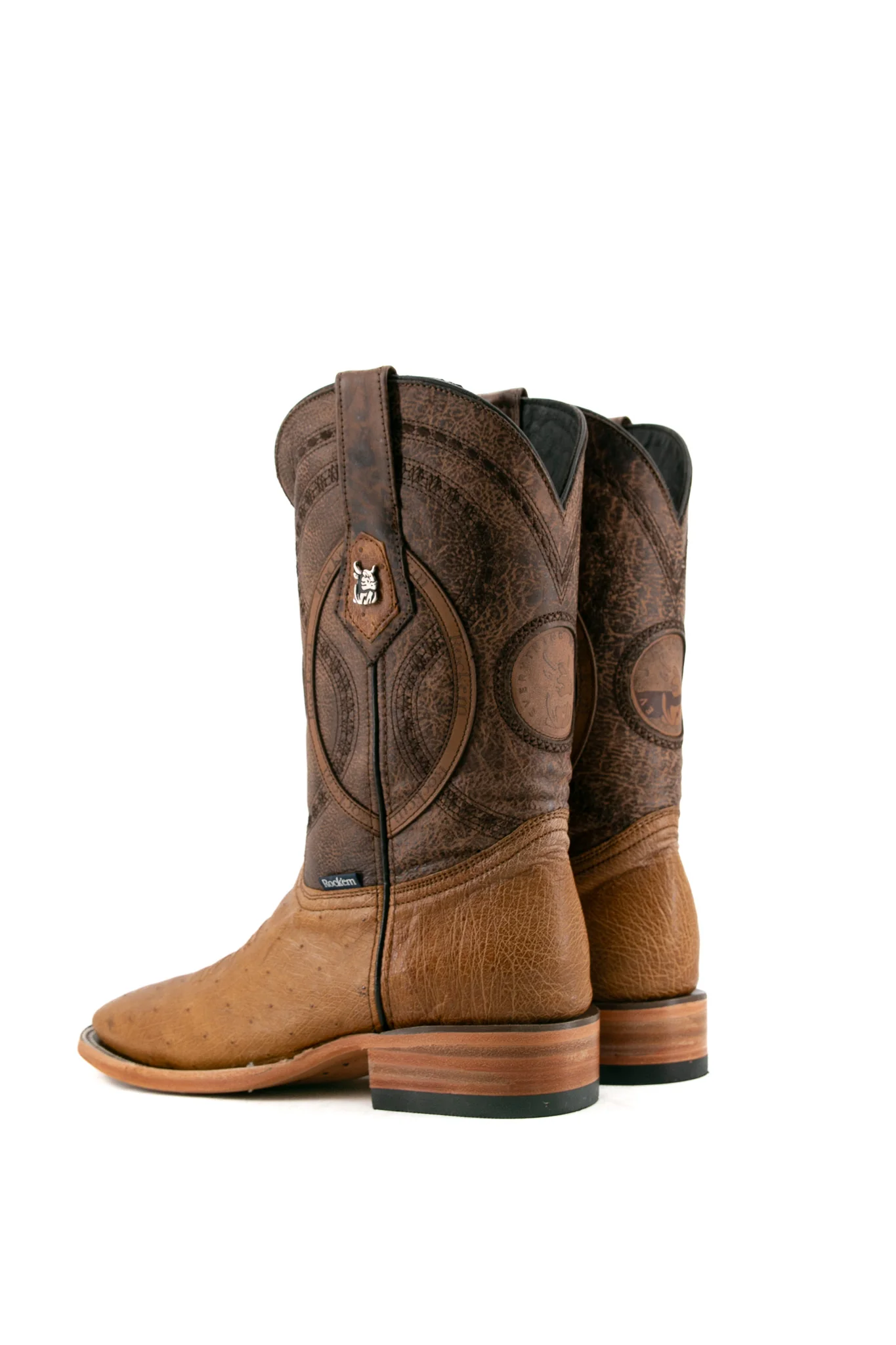 Smooth Ostrich Square Toe Exotic Cowboy Boot - Image 3