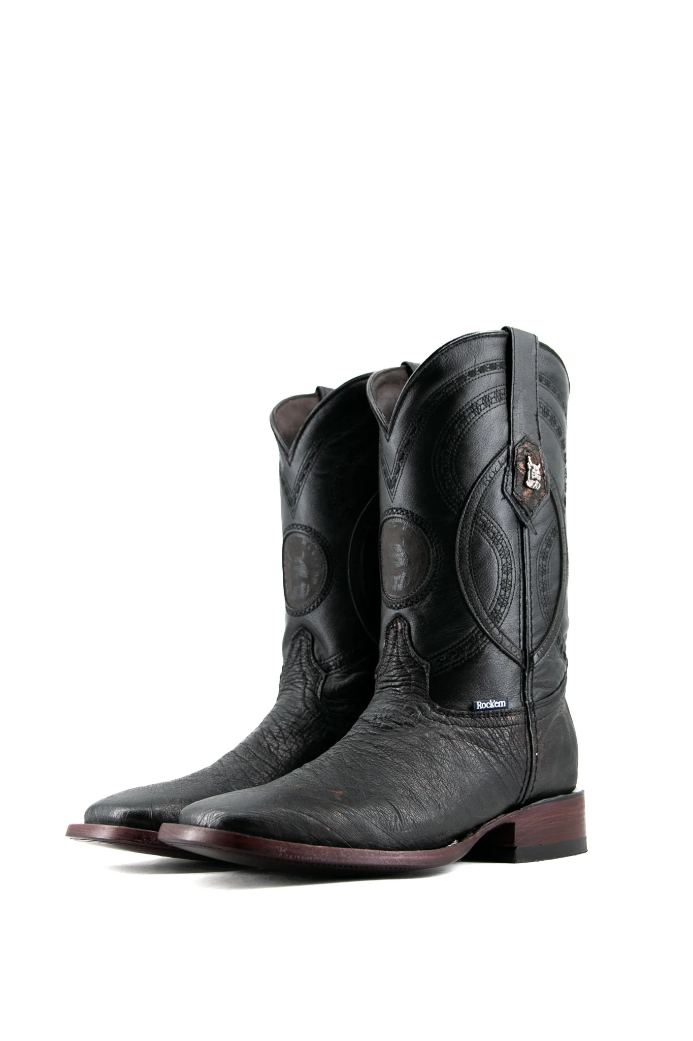Smooth Ostrich Square Toe Exotic Cowboy Boot - Image 6