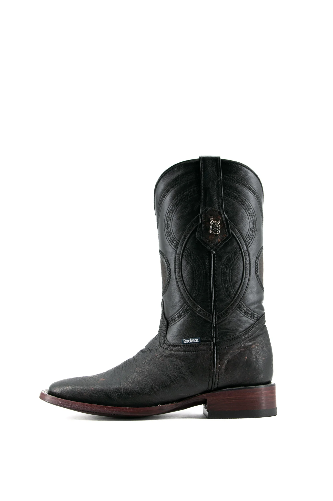 Smooth Ostrich Square Toe Exotic Cowboy Boot - Image 7