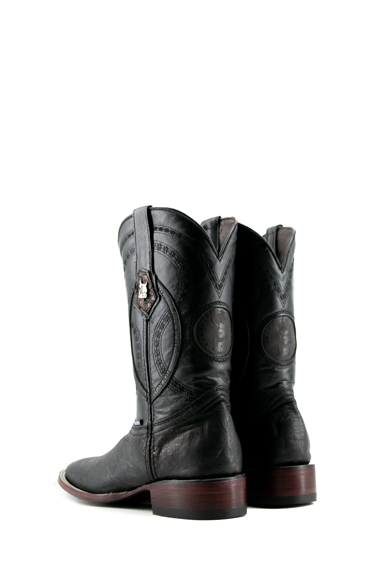 Smooth Ostrich Square Toe Exotic Cowboy Boot - Image 8