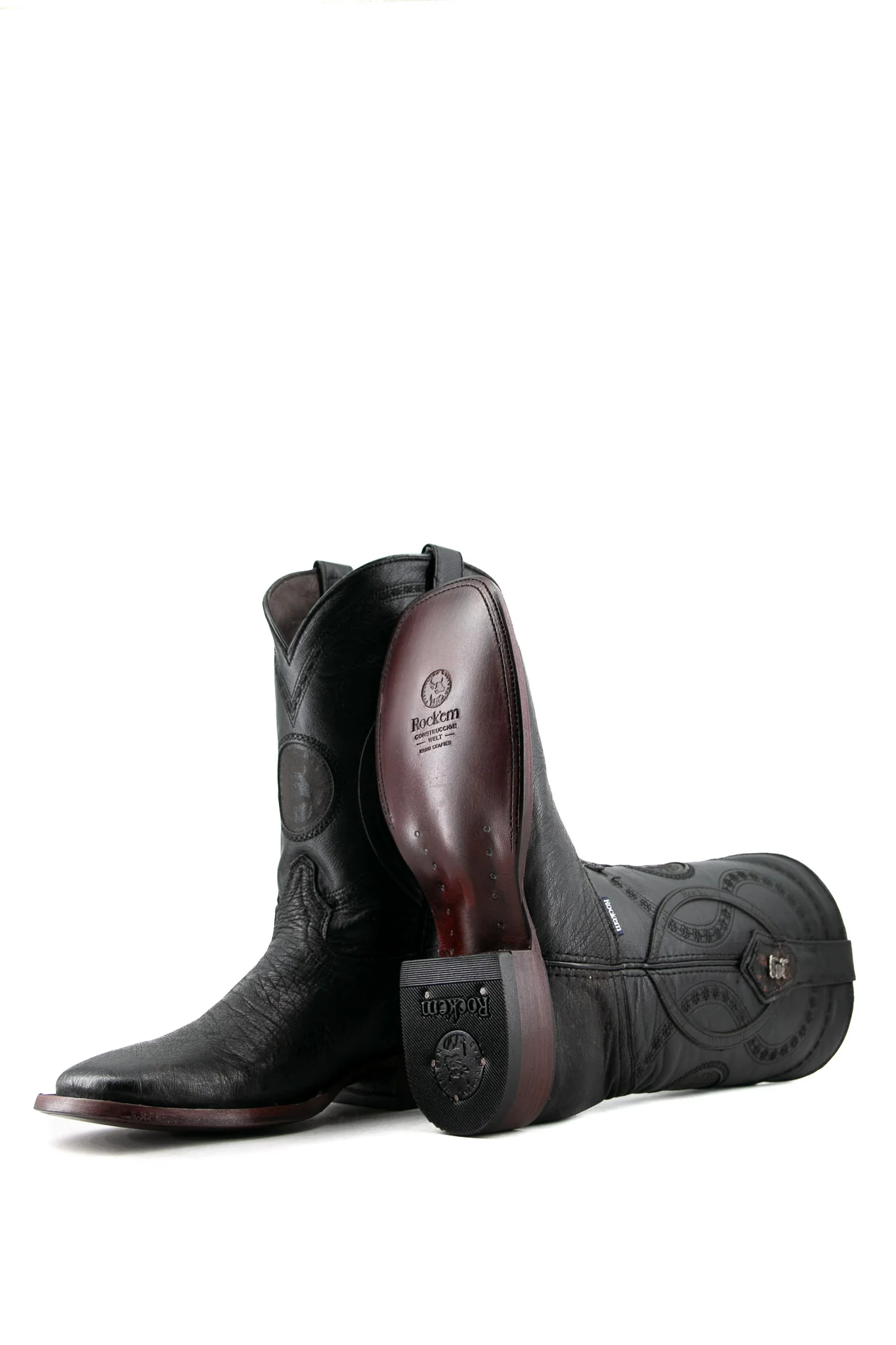 Smooth Ostrich Square Toe Exotic Cowboy Boot - Image 9