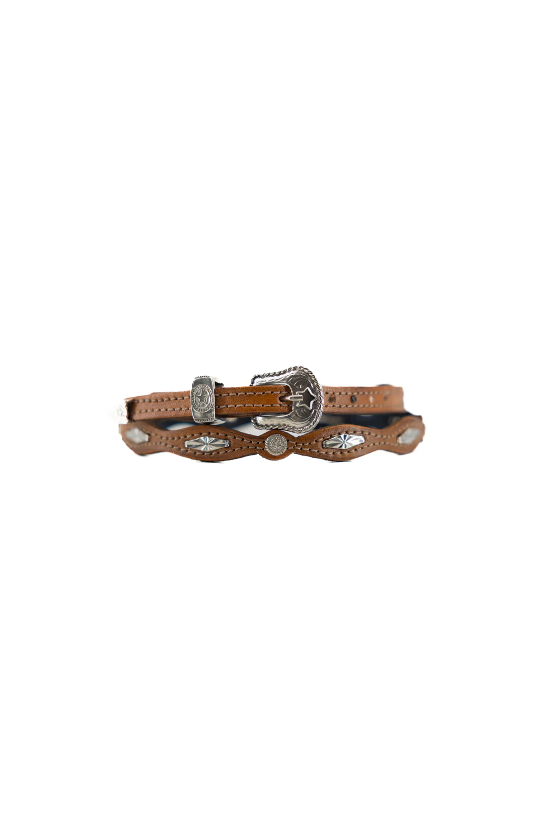 Starburst Leather Hat Band