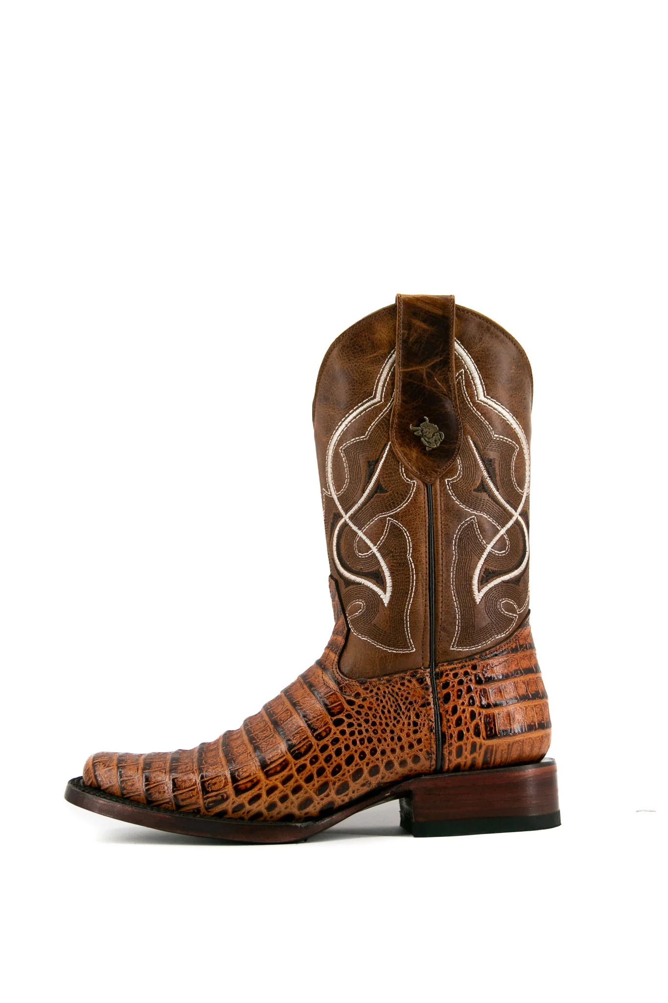 Caiman Belly Rodeo Toe Cowboy Boot - Image 12