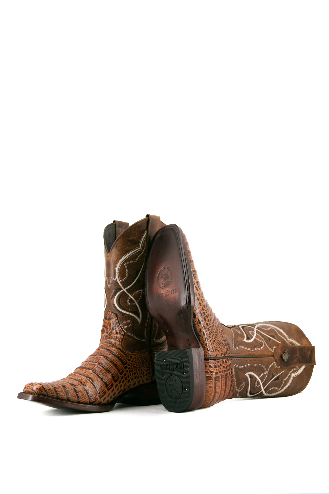 Caiman Belly Rodeo Toe Cowboy Boot - Image 14