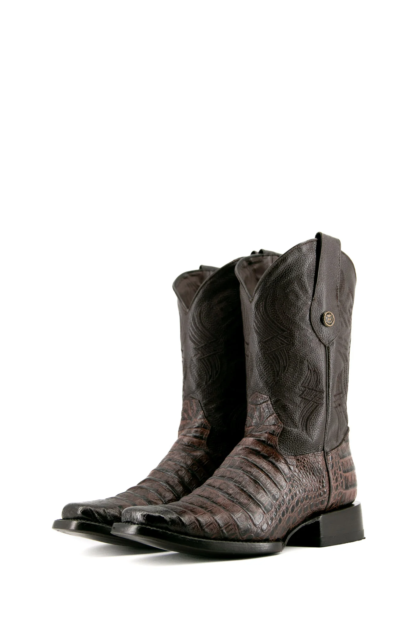 Caiman Belly Rodeo Toe Cowboy Boot - Image 6