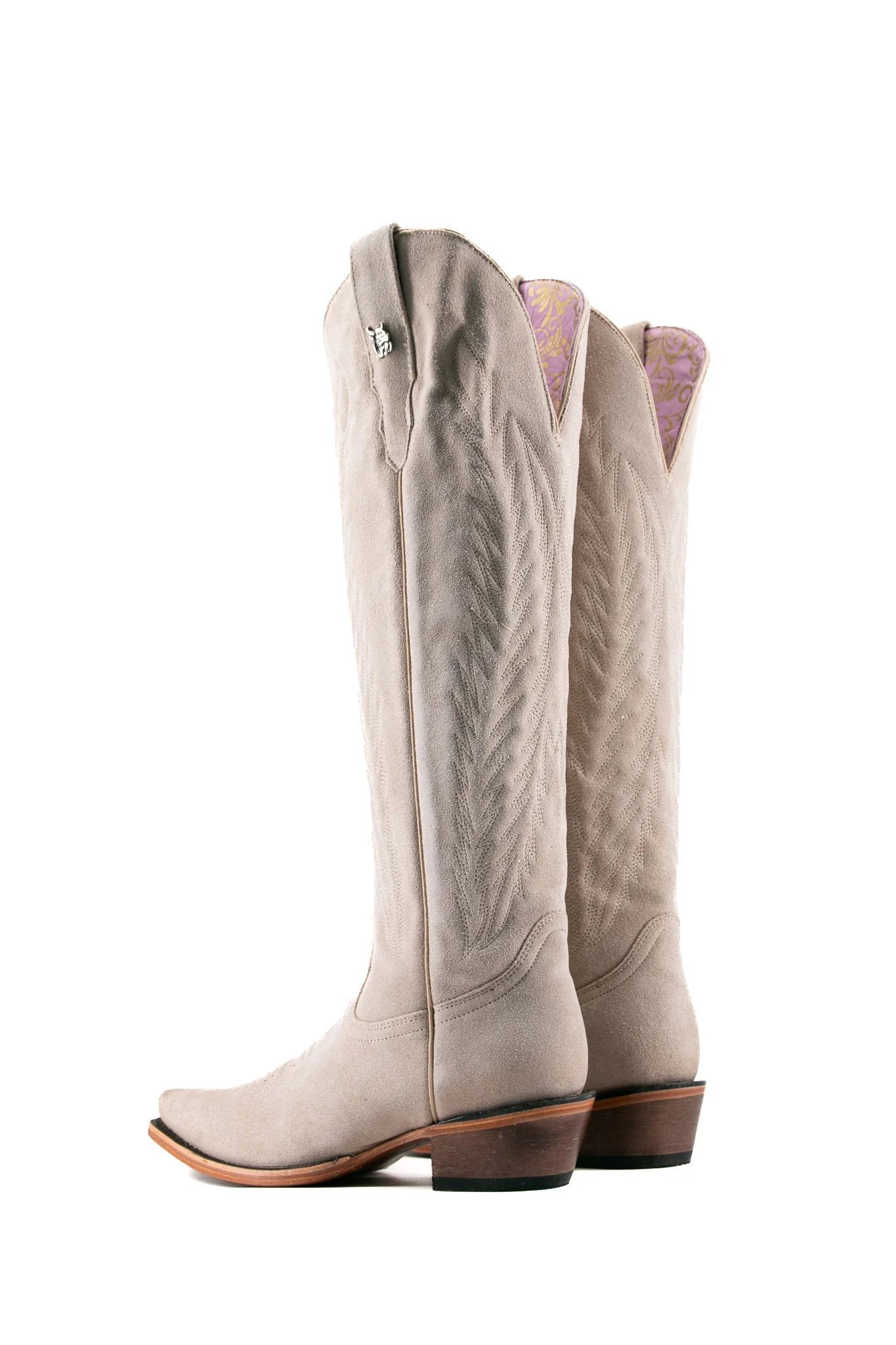 Georgina Gamuza Nude Tall Snip Toe Cowgirl Boot - Image 3