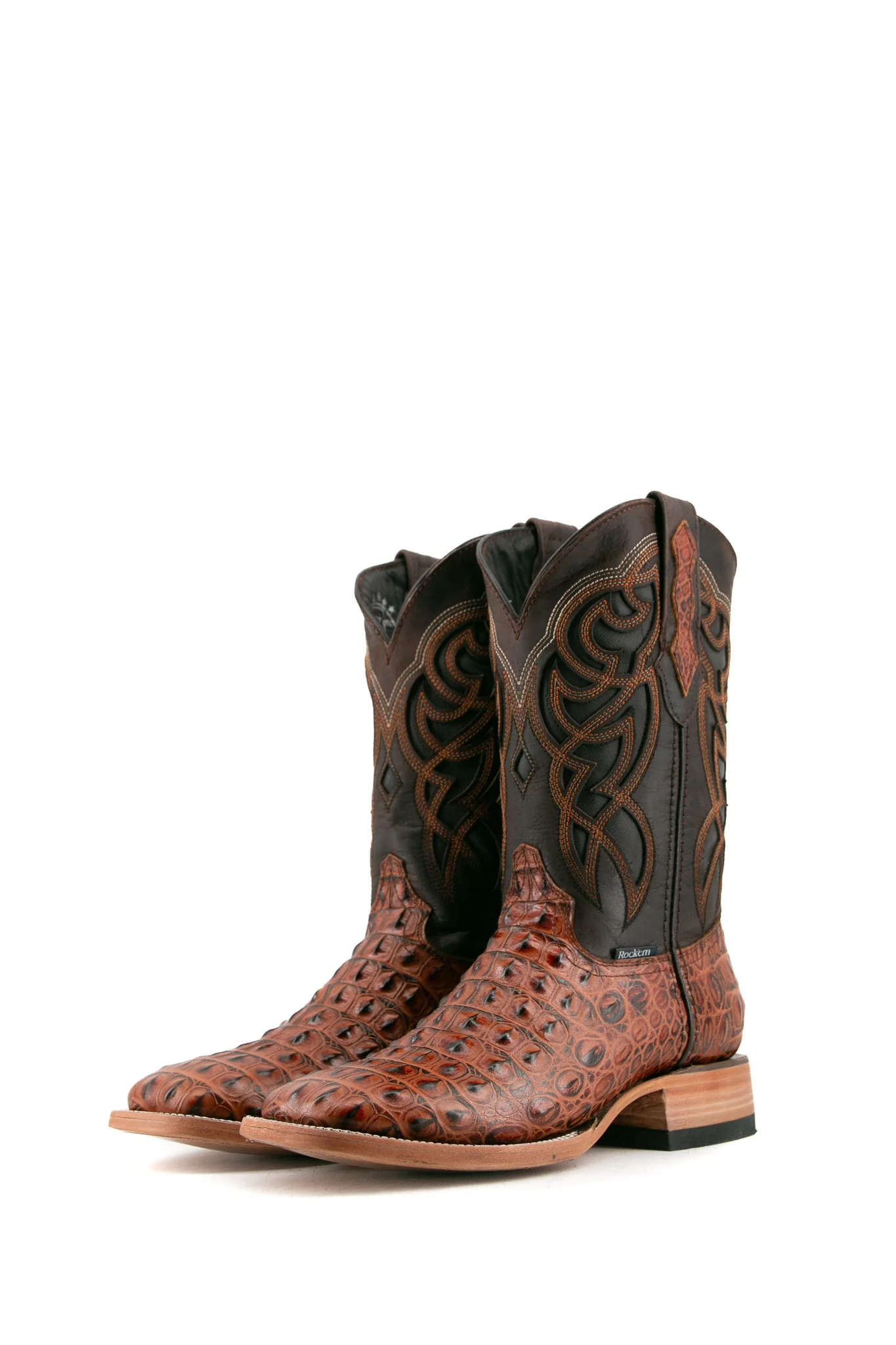 Caiman Hornback Square Toe Cowboy Boot - Image 11