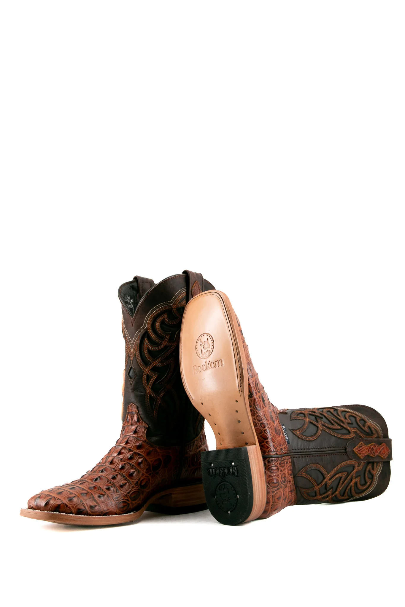Caiman Hornback Square Toe Cowboy Boot - Image 14